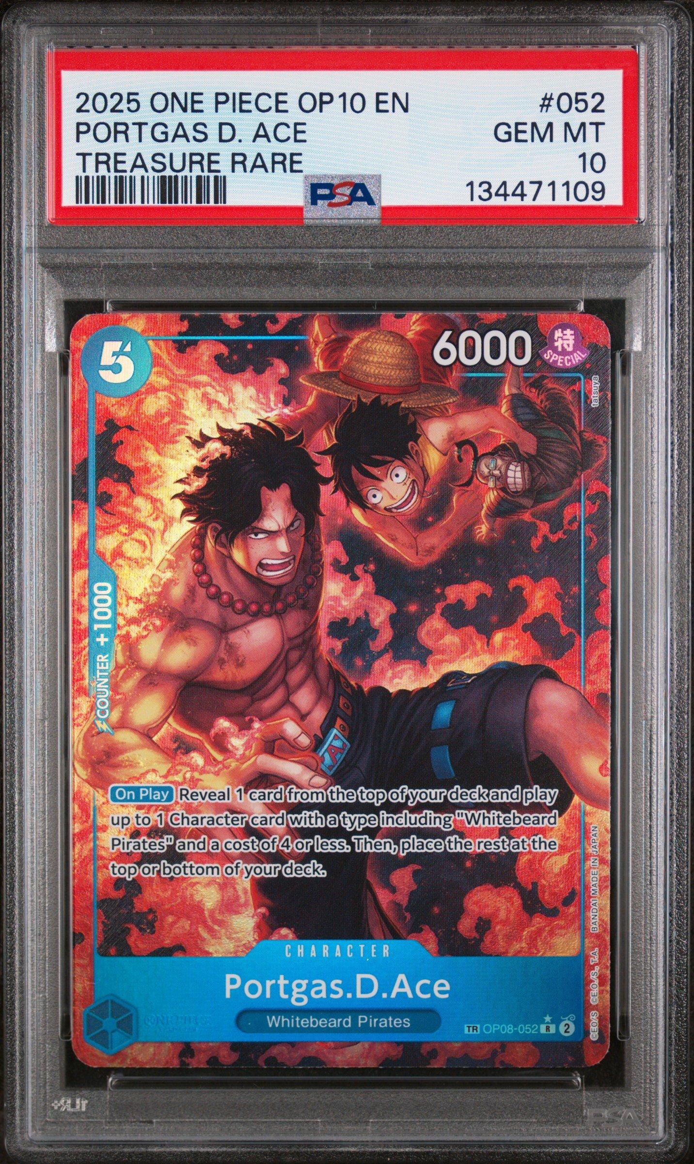 2025 One Piece Op10-royal Blood 052 Portgas D. Ace Treasure Rare