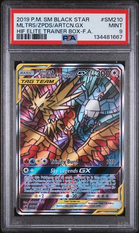 2019 Pokemon Sm Black Star Promo Sm210 Full Art/moltres & Zapdos