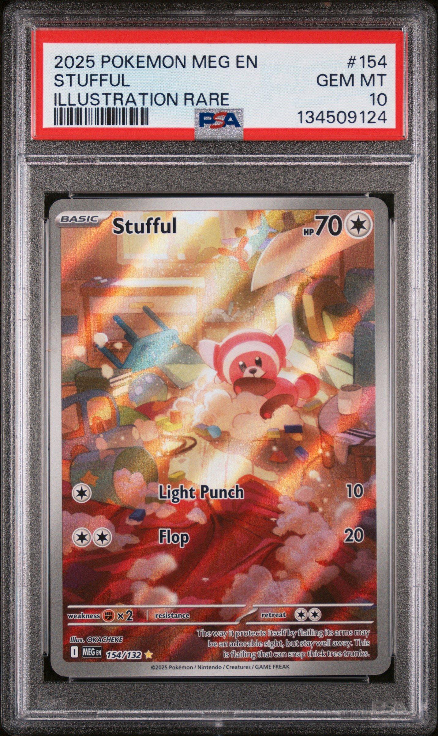 2025 Pokemon Meg En-mega Evolution 154 Stufful Illustration Rare