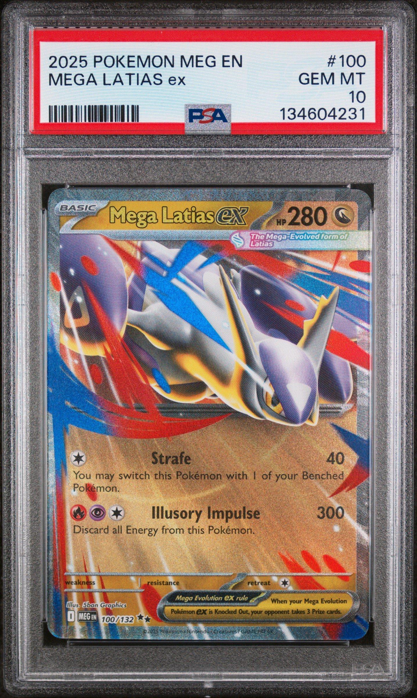 2025 Pokemon Meg En-mega Evolution 100 Mega Latias Ex PSA 10