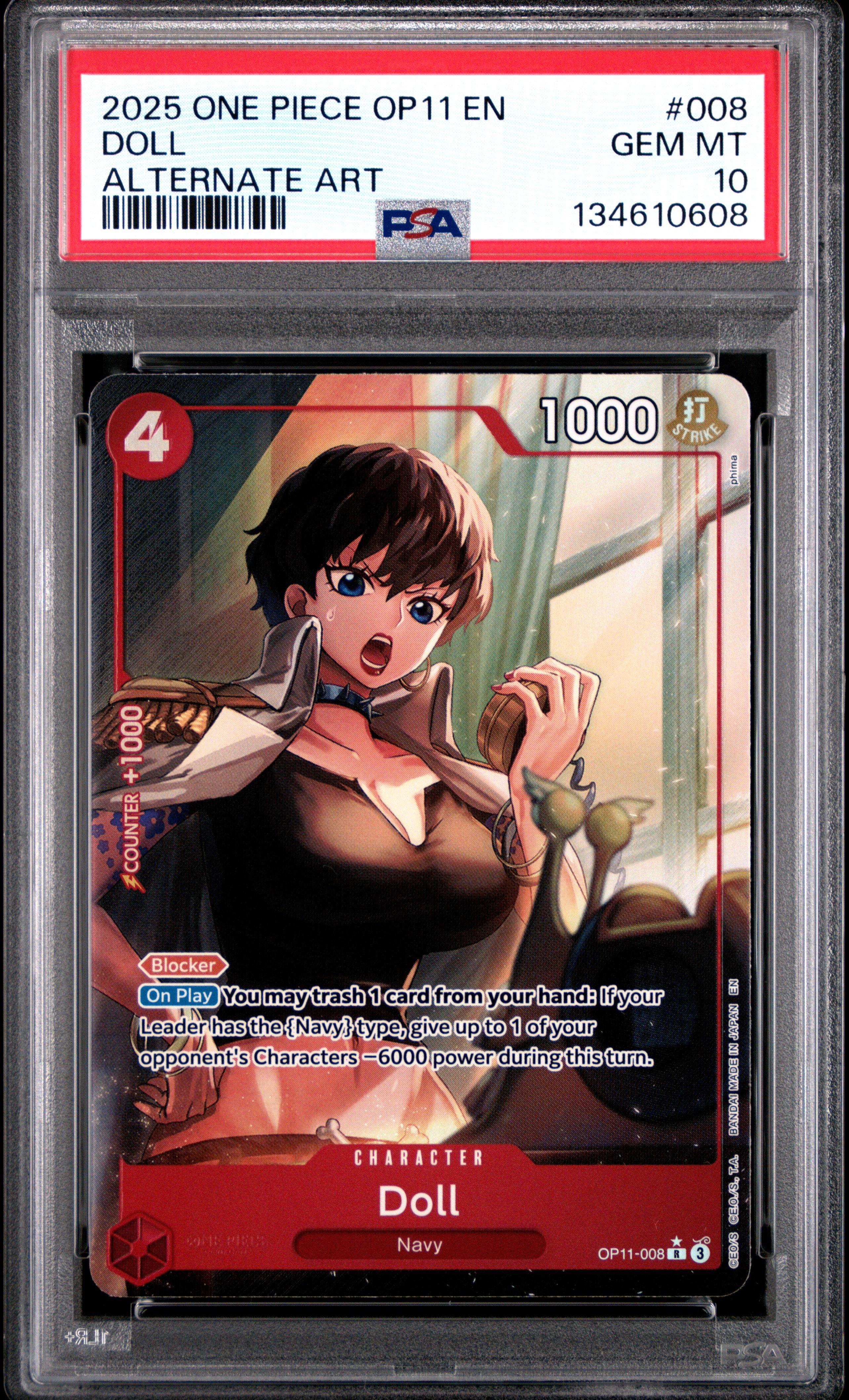 2025 One Piece Op11-a Fist Of Divine Speed 008 Doll Alternate Art