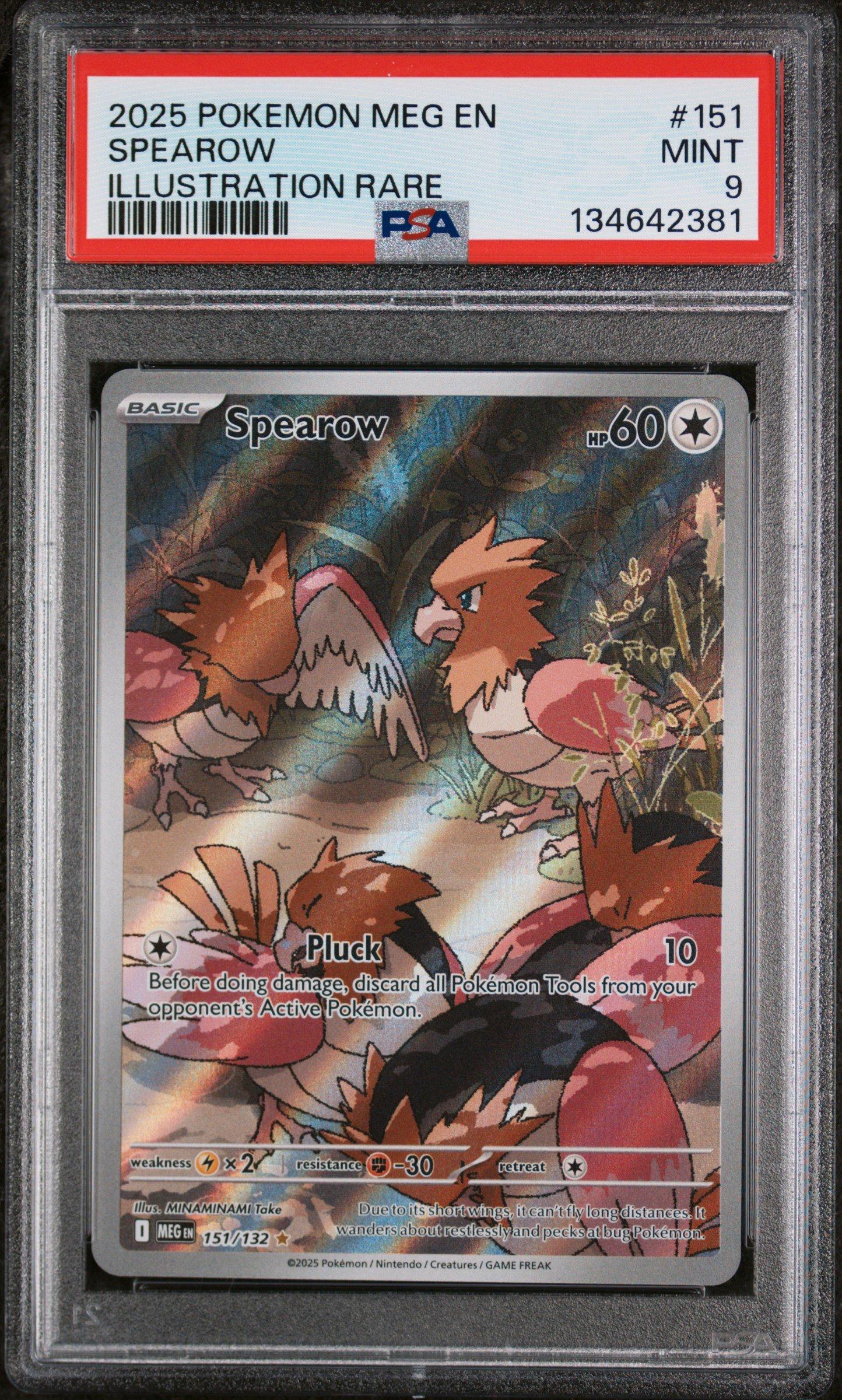 2025 Pokemon Meg En-mega Evolution 151 Spearow Illustration Rare