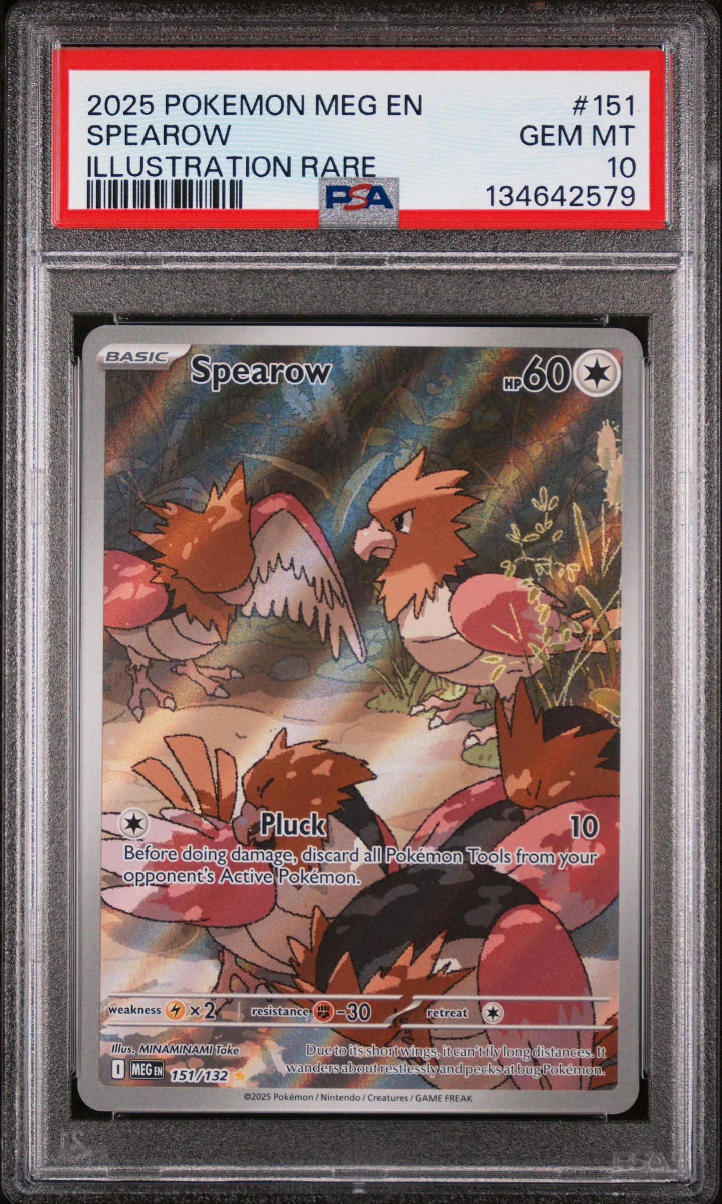 2025 Pokemon Meg En-mega Evolution 151 Spearow Illustration Rare