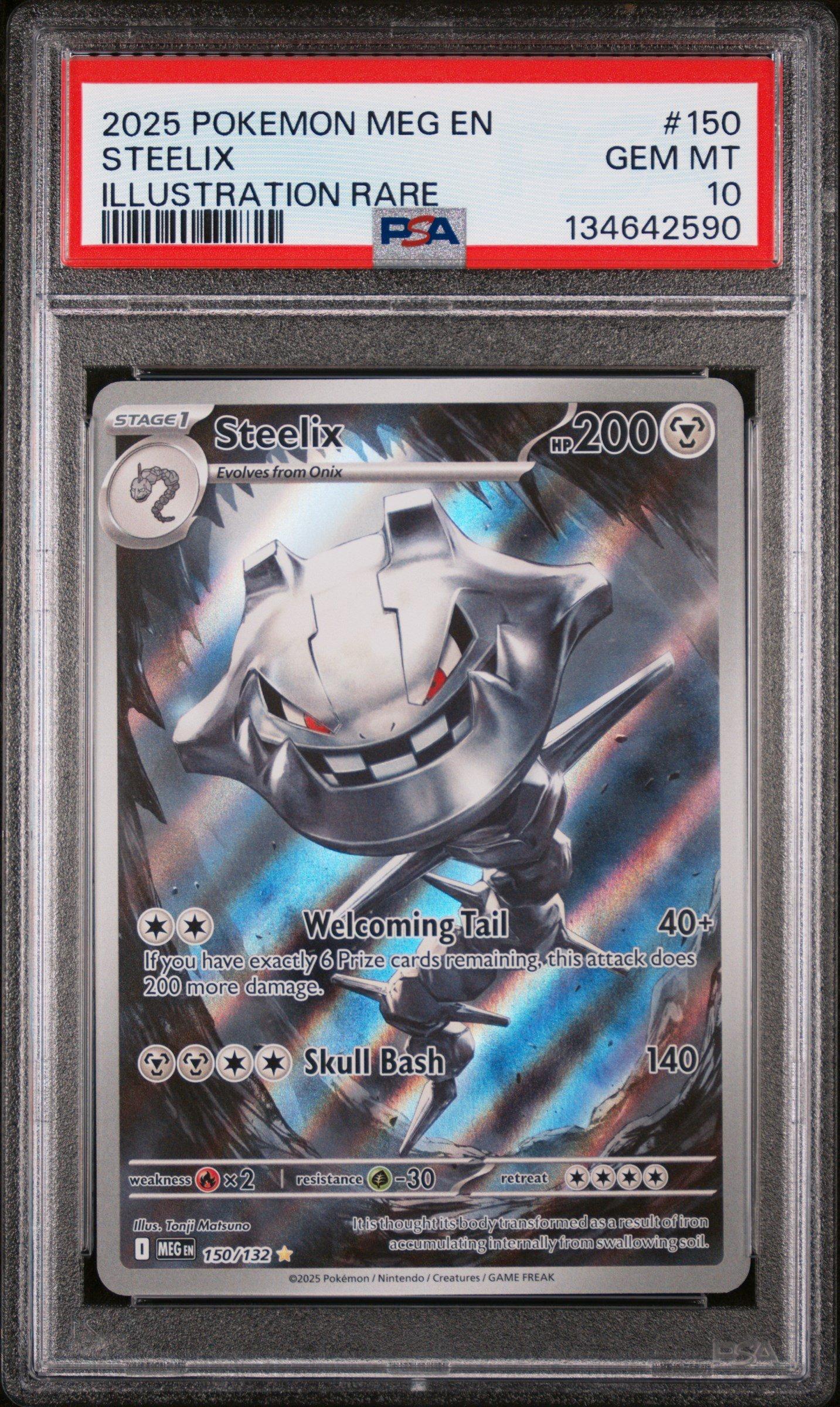 2025 Pokemon Meg En-mega Evolution 150 Steelix Illustration Rare