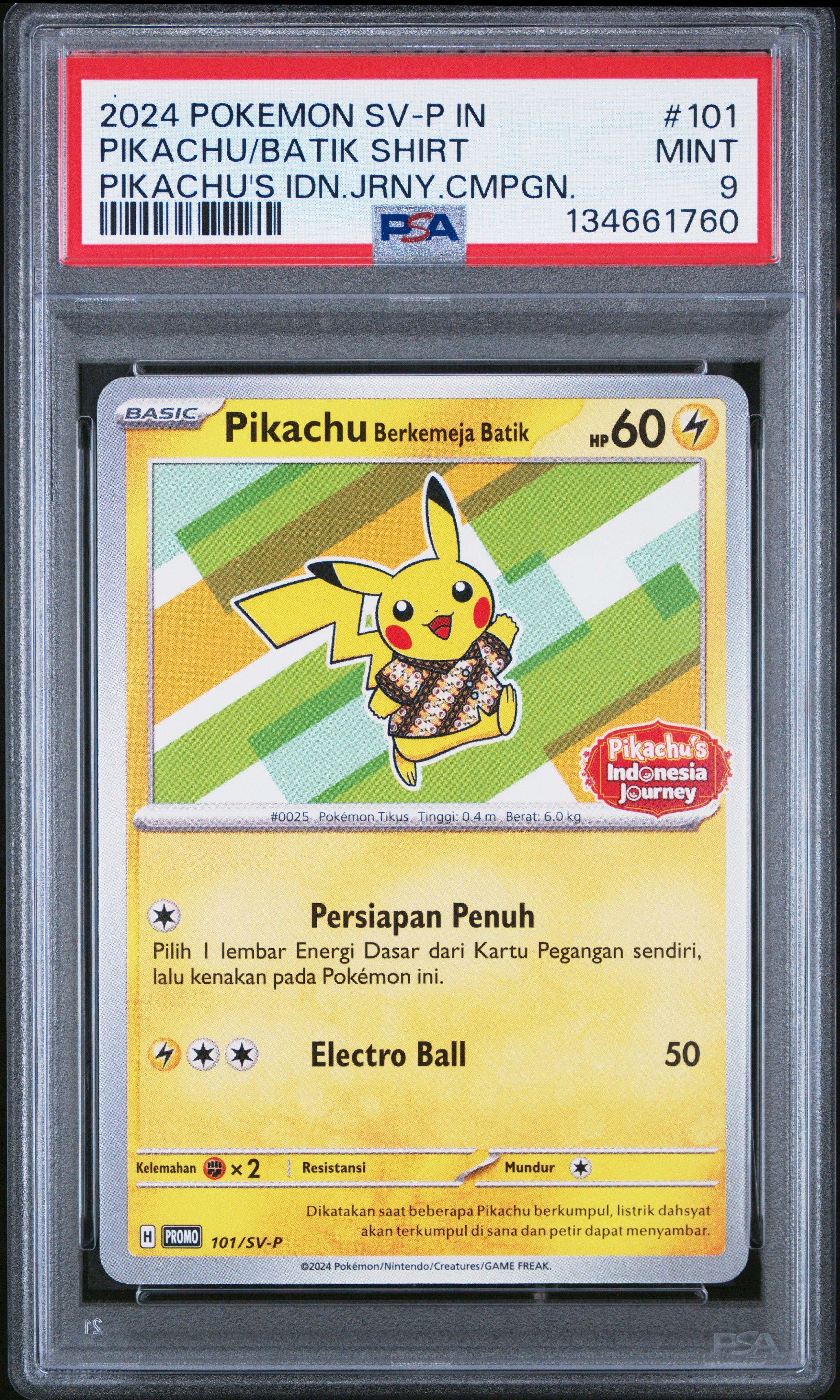 ポケモンカードゲーム 2024 POKEMON SV-P IN PIKACHU/BATIK SHIRT 2024 Pokemon Indonesian Sv-p Promo 101 Pikachu In Batik Shirt
