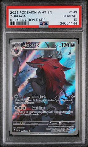 2025 Pokemon Wht En-white Flare 143 Zoroark Illustration Rare PSA