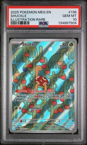 2025 Pokemon Meg En-mega Evolution 136 Shuckle Illustration Rare