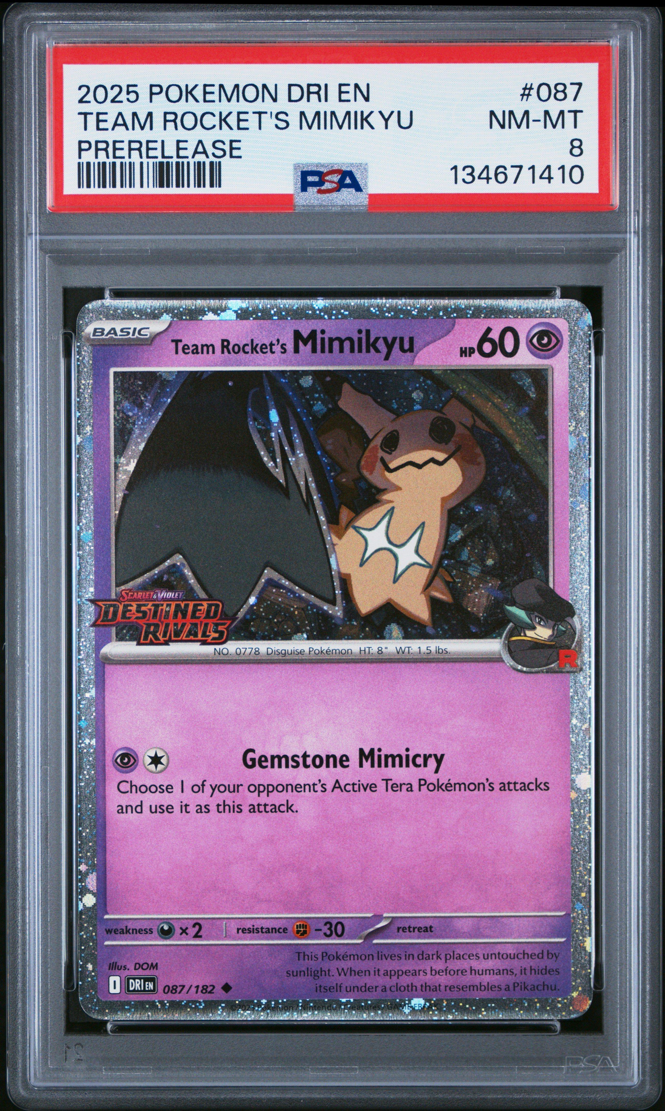 2025 Pokemon Dri En-destined Rivals 087 Team Rocket's Mimikyu