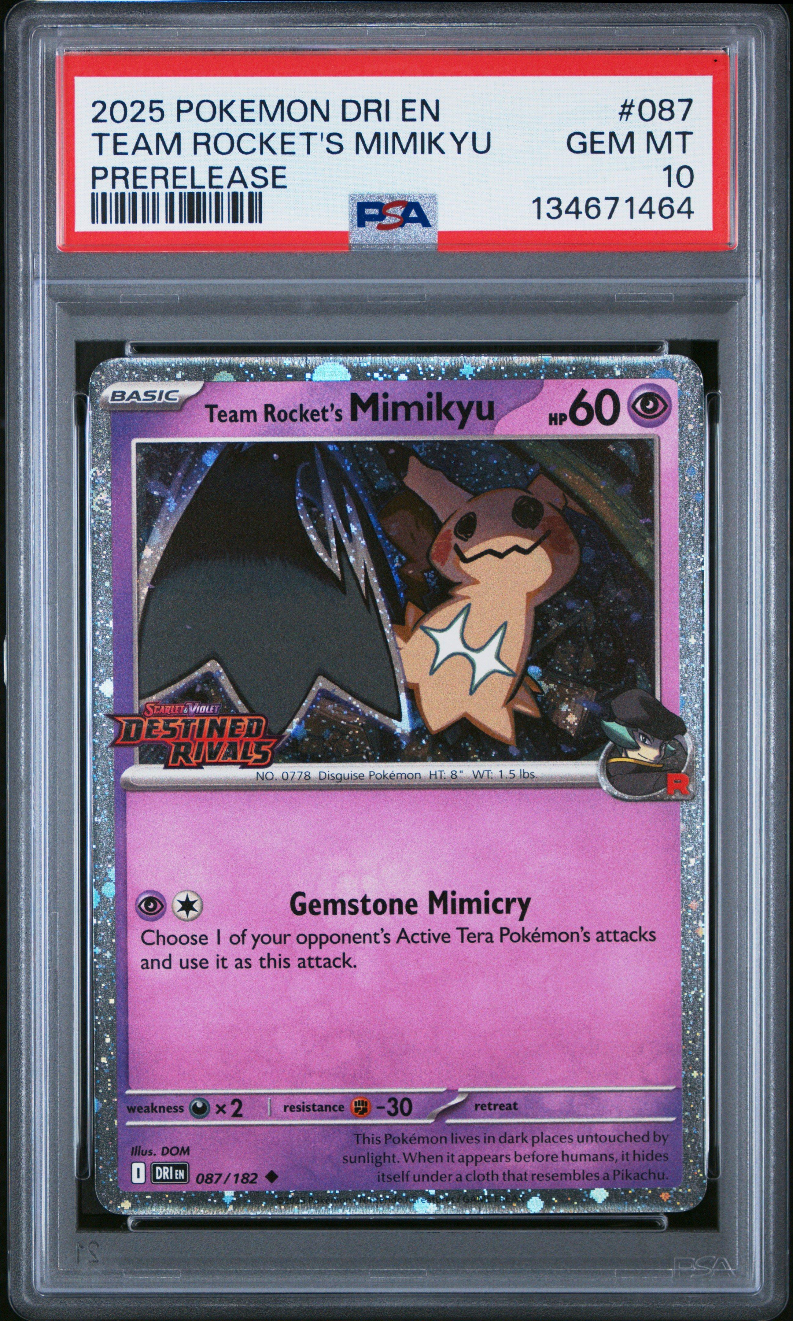 2025 Pokemon Dri En-destined Rivals 087 Team Rocket's Mimikyu