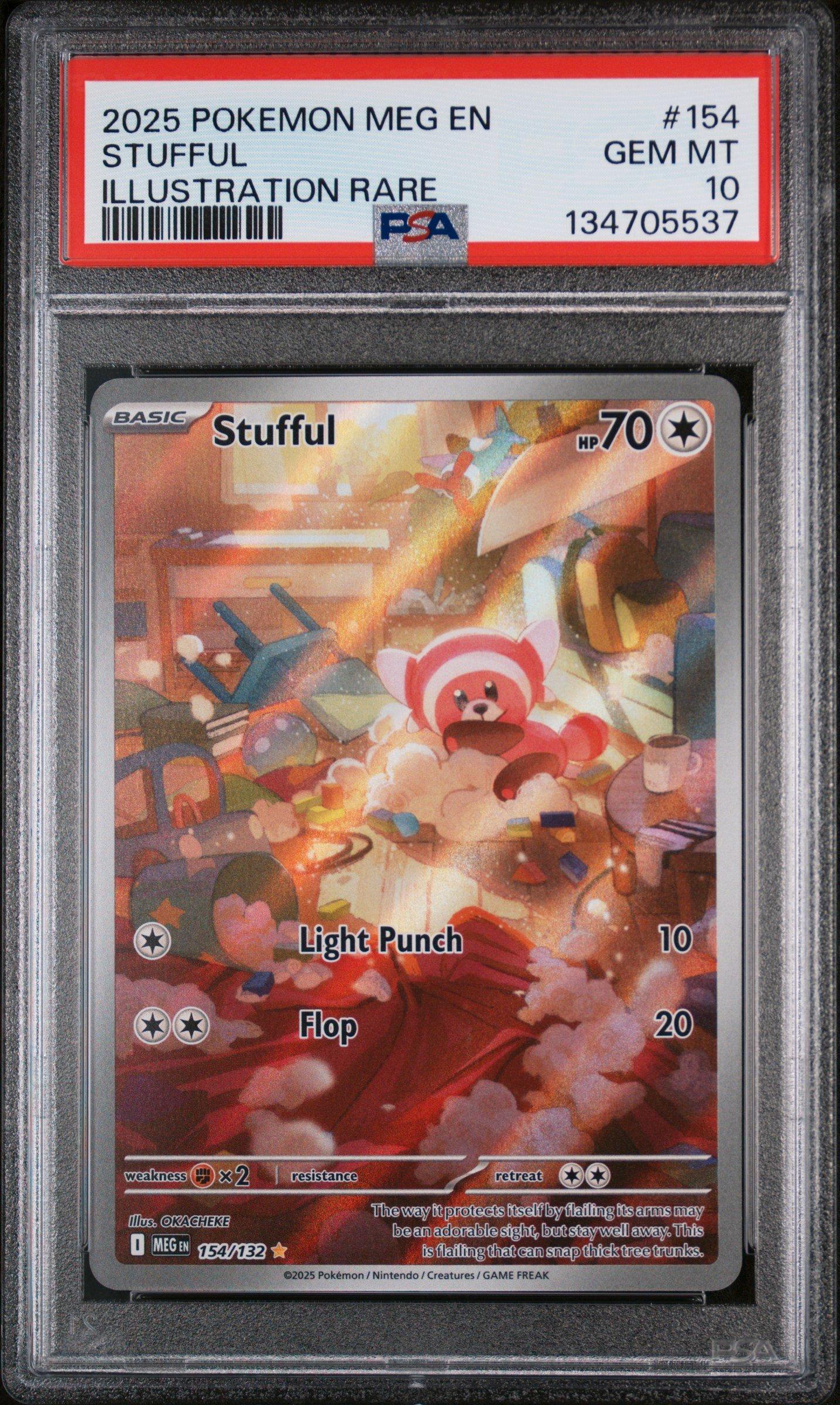 2025 Pokemon Meg En-mega Evolution 154 Stufful Illustration Rare