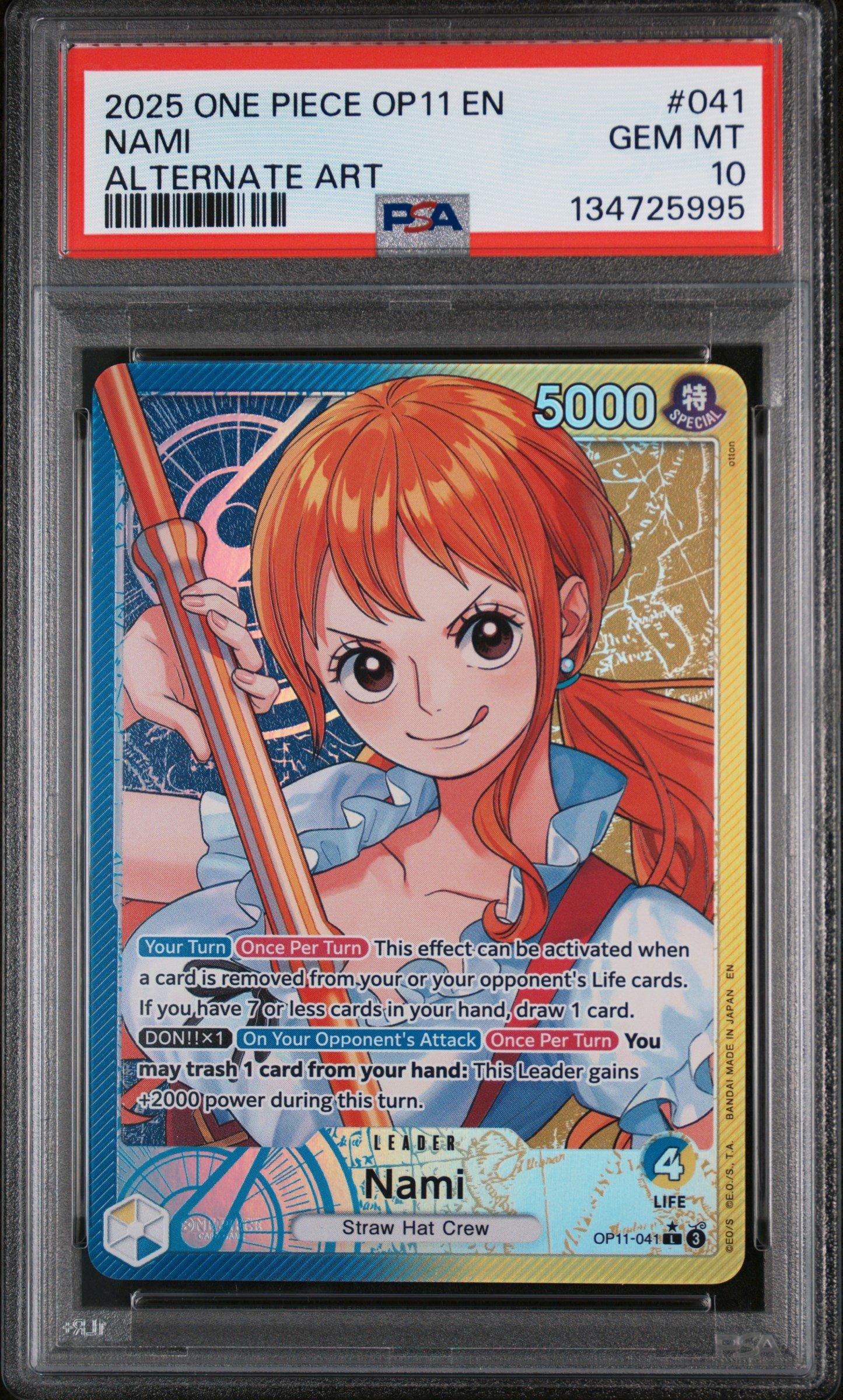2025 One Piece Op11-a Fist Of Divine Speed 041 Nami Alternate Art