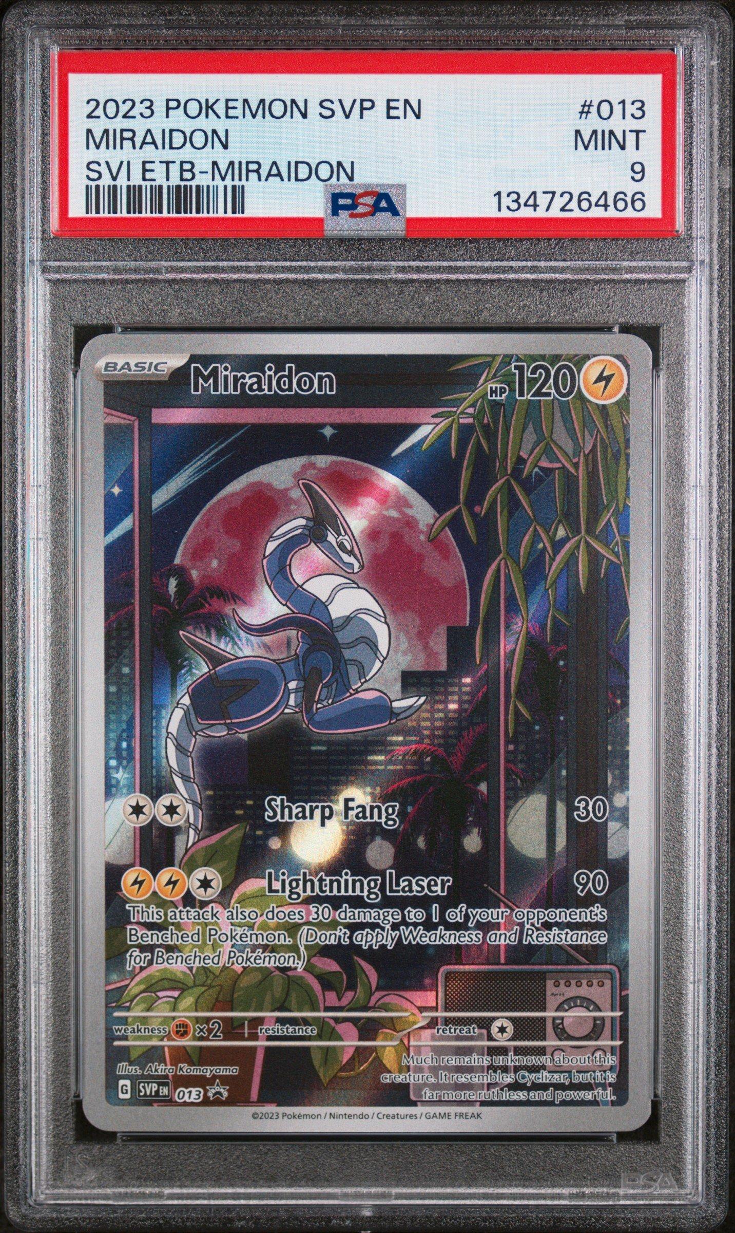 2023 Pokemon Svp En-sv Black Star Promo 013 Miraidon Scarlet & Violet Elite Trainer Box-miraidon PSA