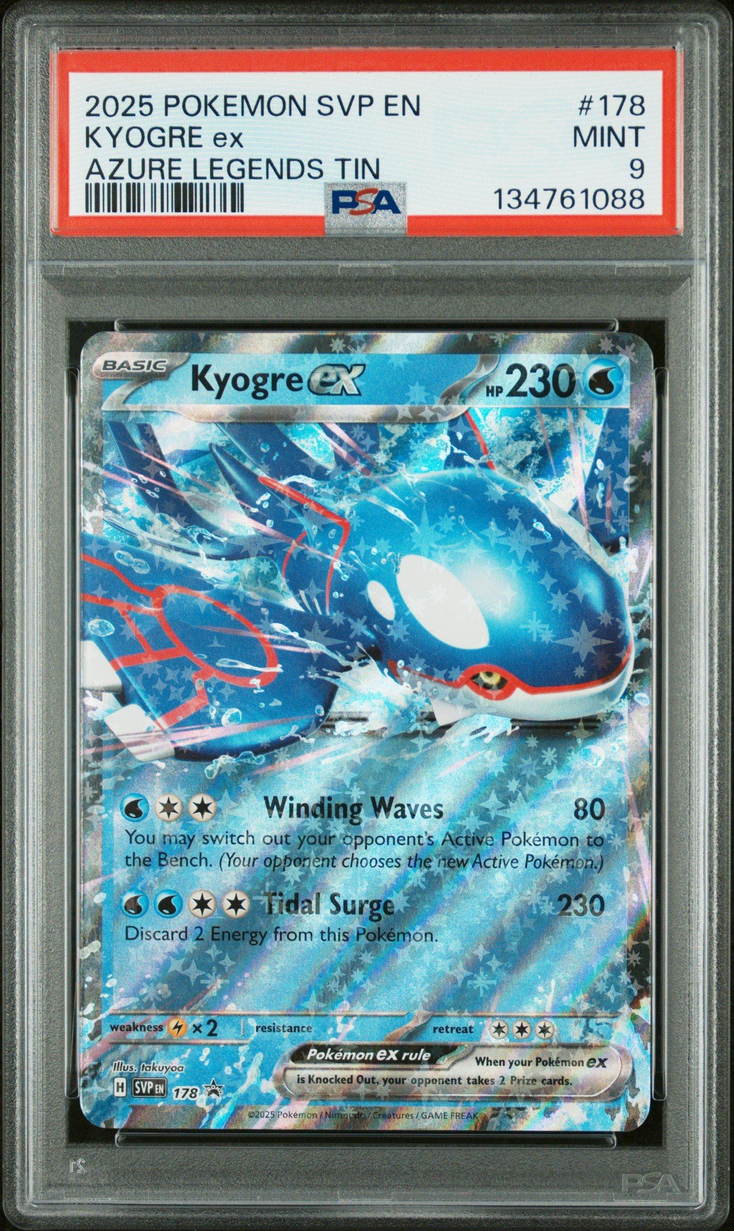 2025 Pokemon Svp En-sv Black Star Promo 178 Kyogre Ex Azure