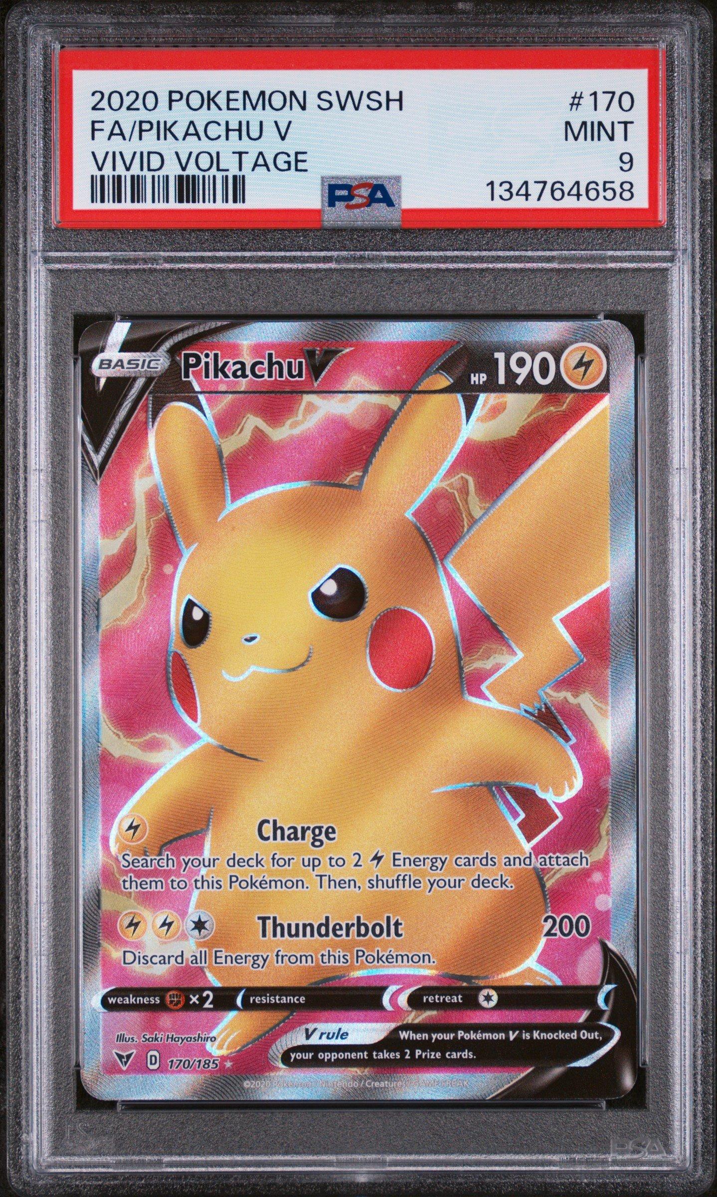2020 Pokemon Sword & Shield Vivid Voltage 170 Full Art/pikachu V