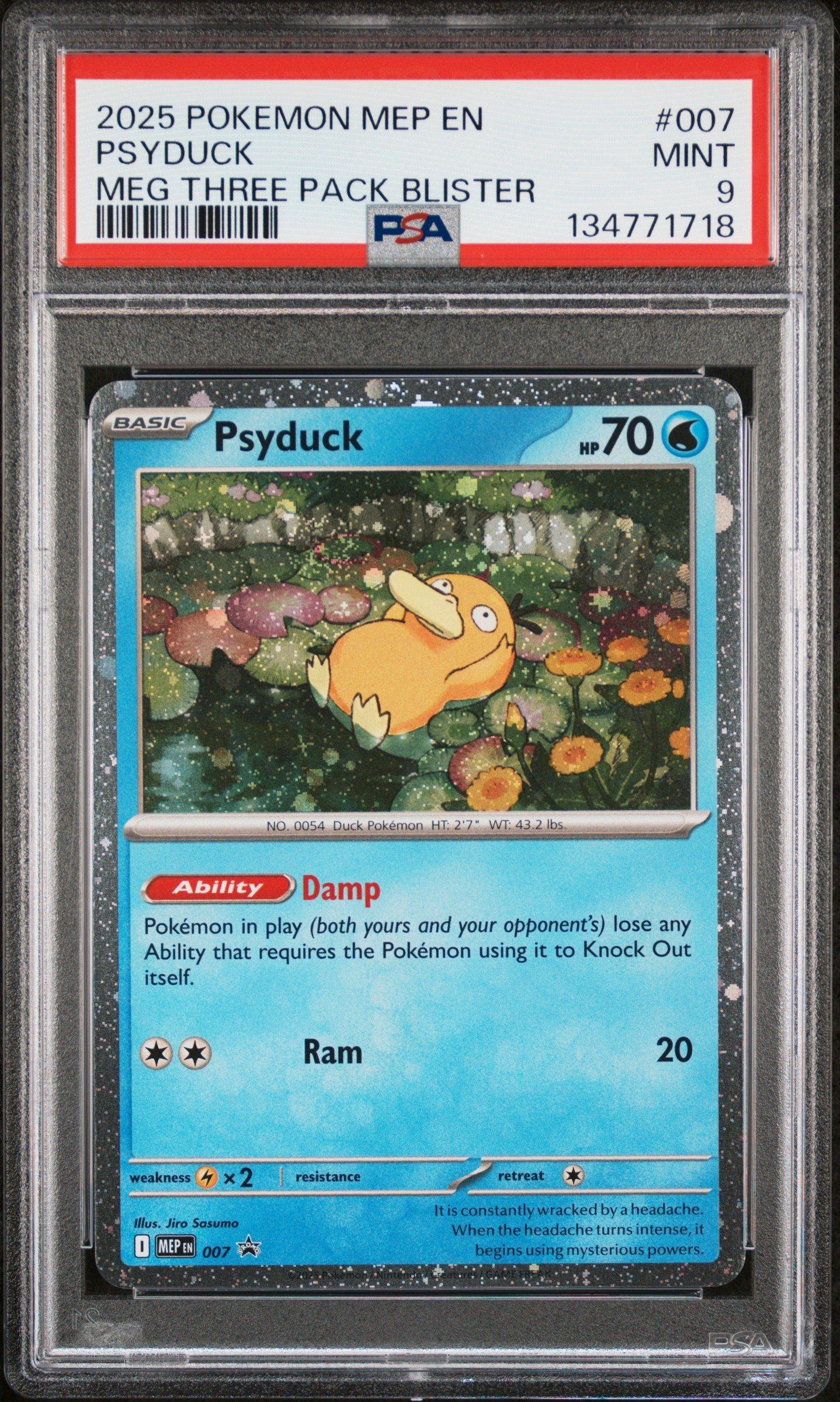 2025 Pokemon Mep En-me Black Star Promo 007 Psyduck Mega Evolution