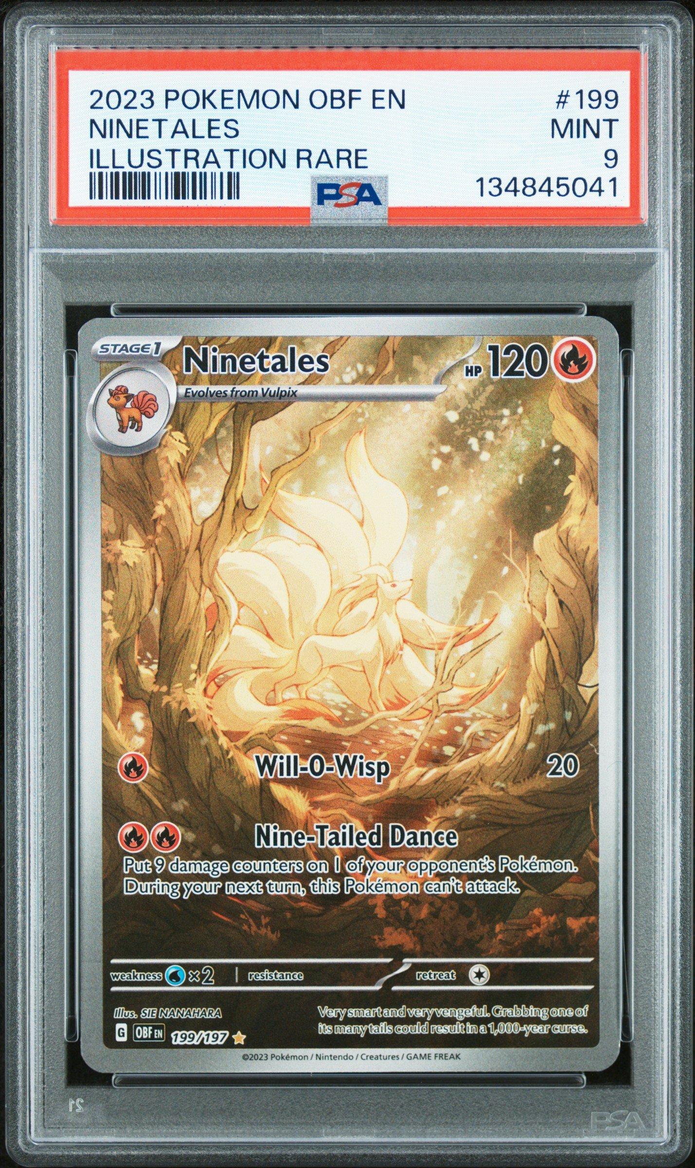 ポケモンカードpsa9 2023 Pokemon Obf En-obsidian Flames 199 Ninetales Illustration