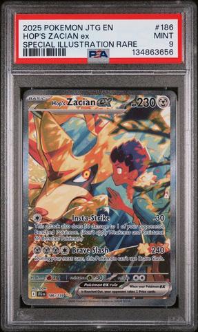 PSA9 GX HR 18枚セット　単価@2,000円 2025 Pokemon Jtg En-journey Together 186 Hop's Zacian Ex Special