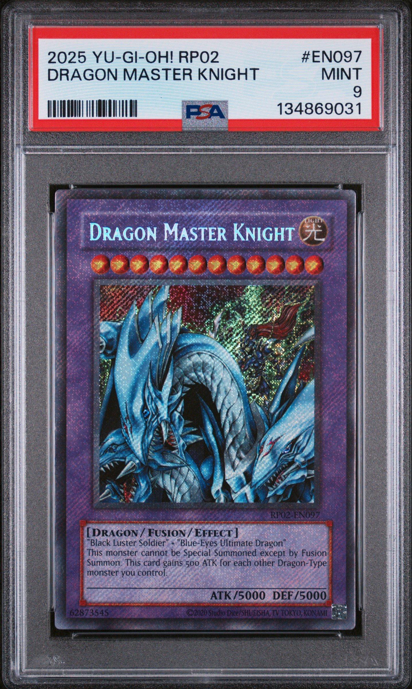 2025 Yu-gi-oh! Rp02-retro Pack 2 En097 Dragon Master Knight PSA 9