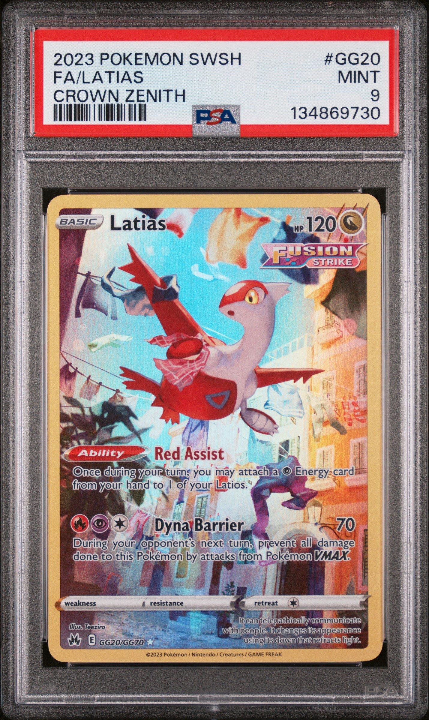 2023 Pokemon Sword And Shield Crown Zenith Gg20 Full Art/latias