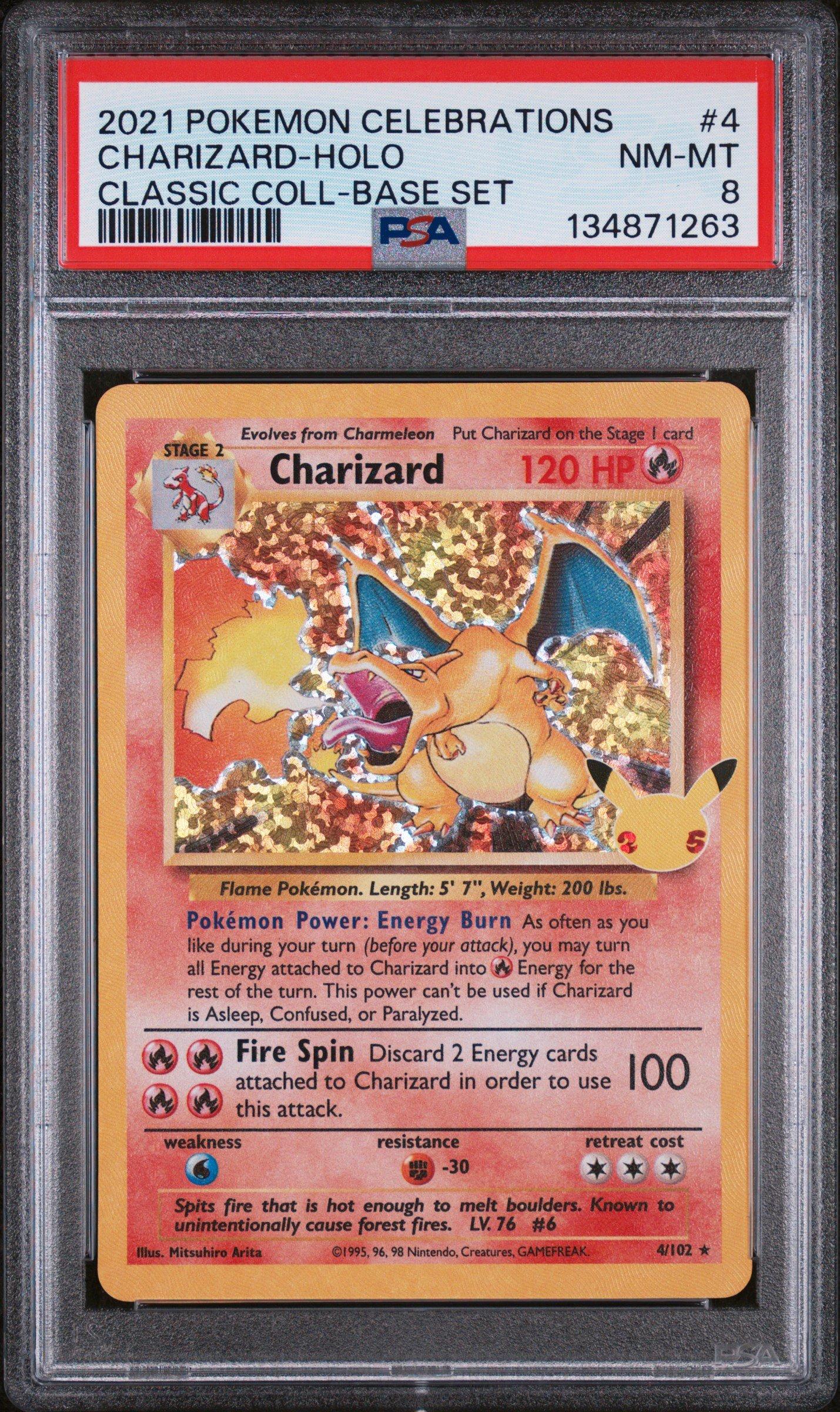 2021 Pokemon Celebrations Classic Collection 4 Charizard-holo PSA