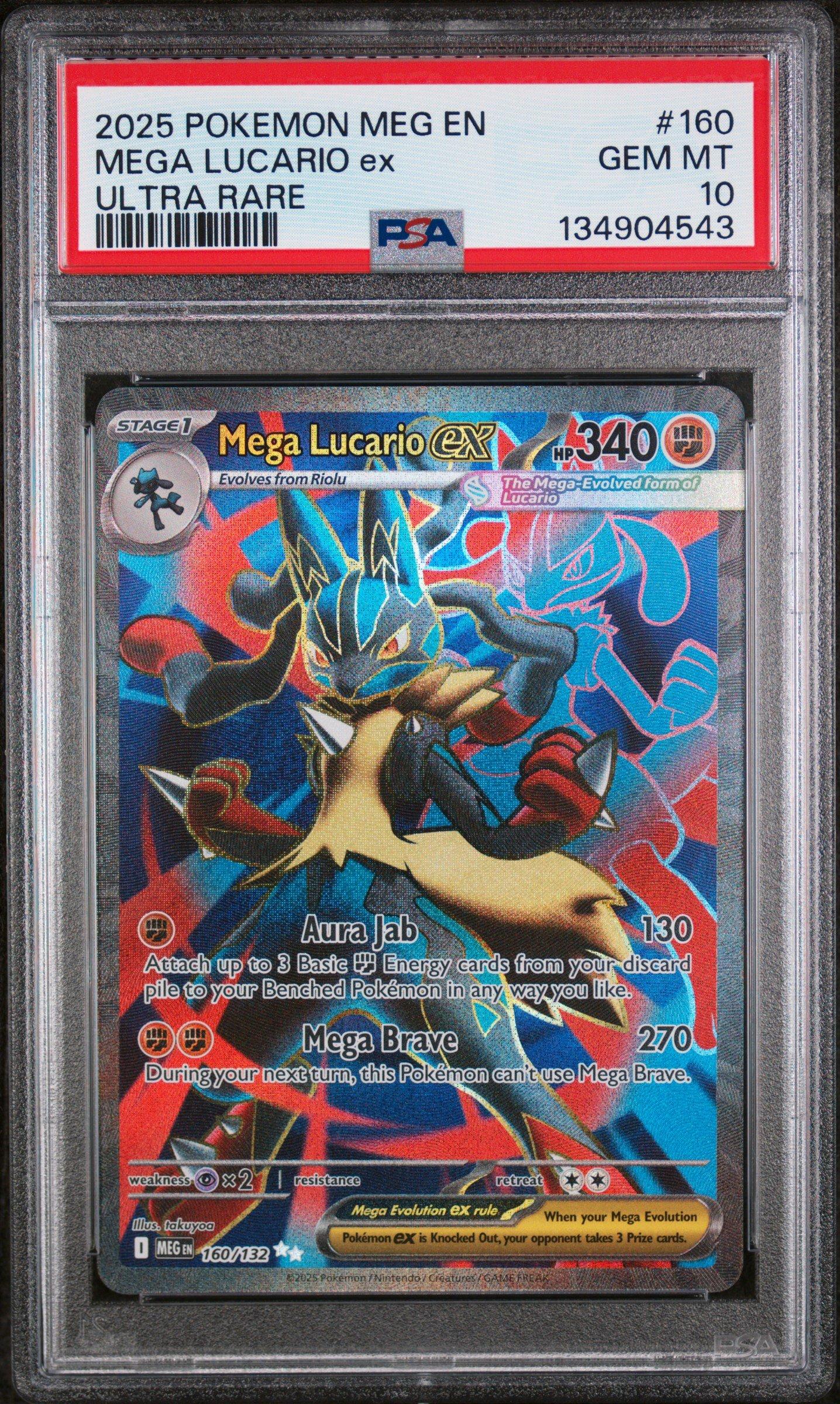 2025 Pokemon Meg En-mega Evolution 160 Mega Lucario Ex Ultra Rare
