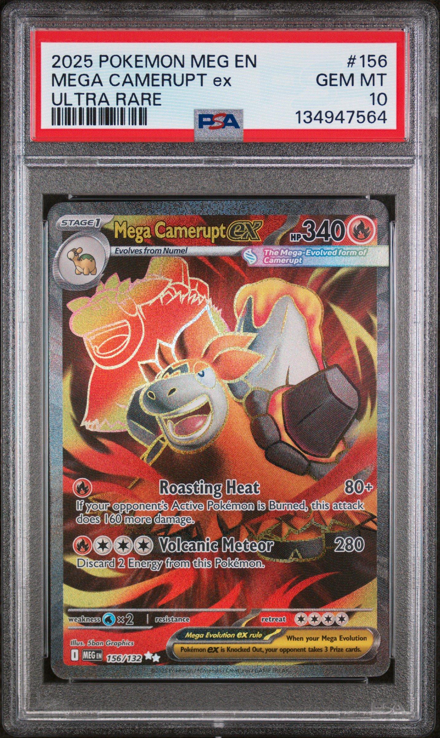 2025 Pokemon Meg En-mega Evolution 156 Mega Camerupt Ex Ultra Rare