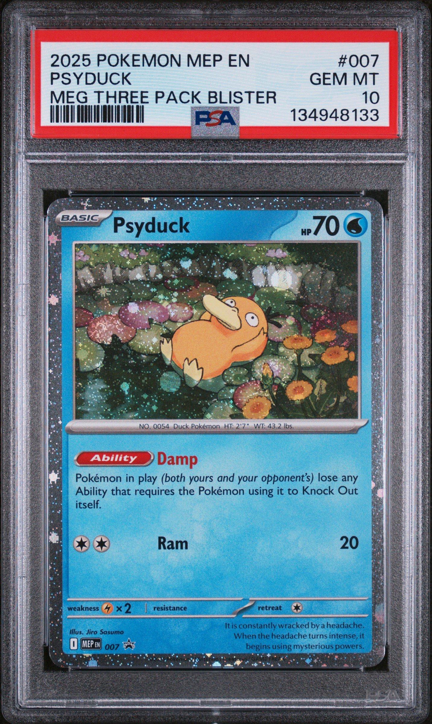 pokémon trading card game: mega evolution three-booster blister- psyduck Pokemon TCG: Blister Pack Pokémon TCG Mega Evolution 3