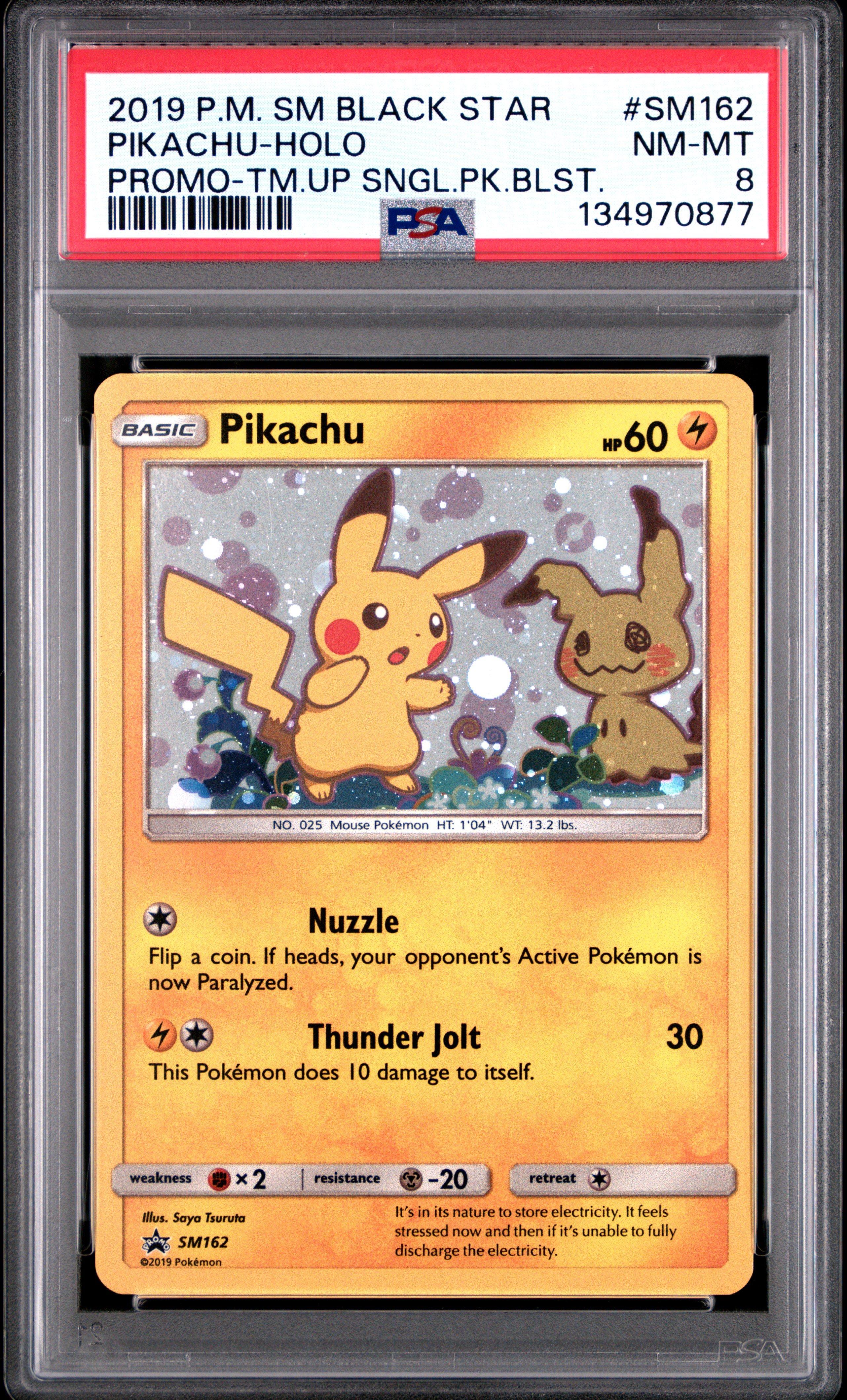 2019 Pokemon Sm Black Star Promo Sm162 Pikachu-holo Team Up Single