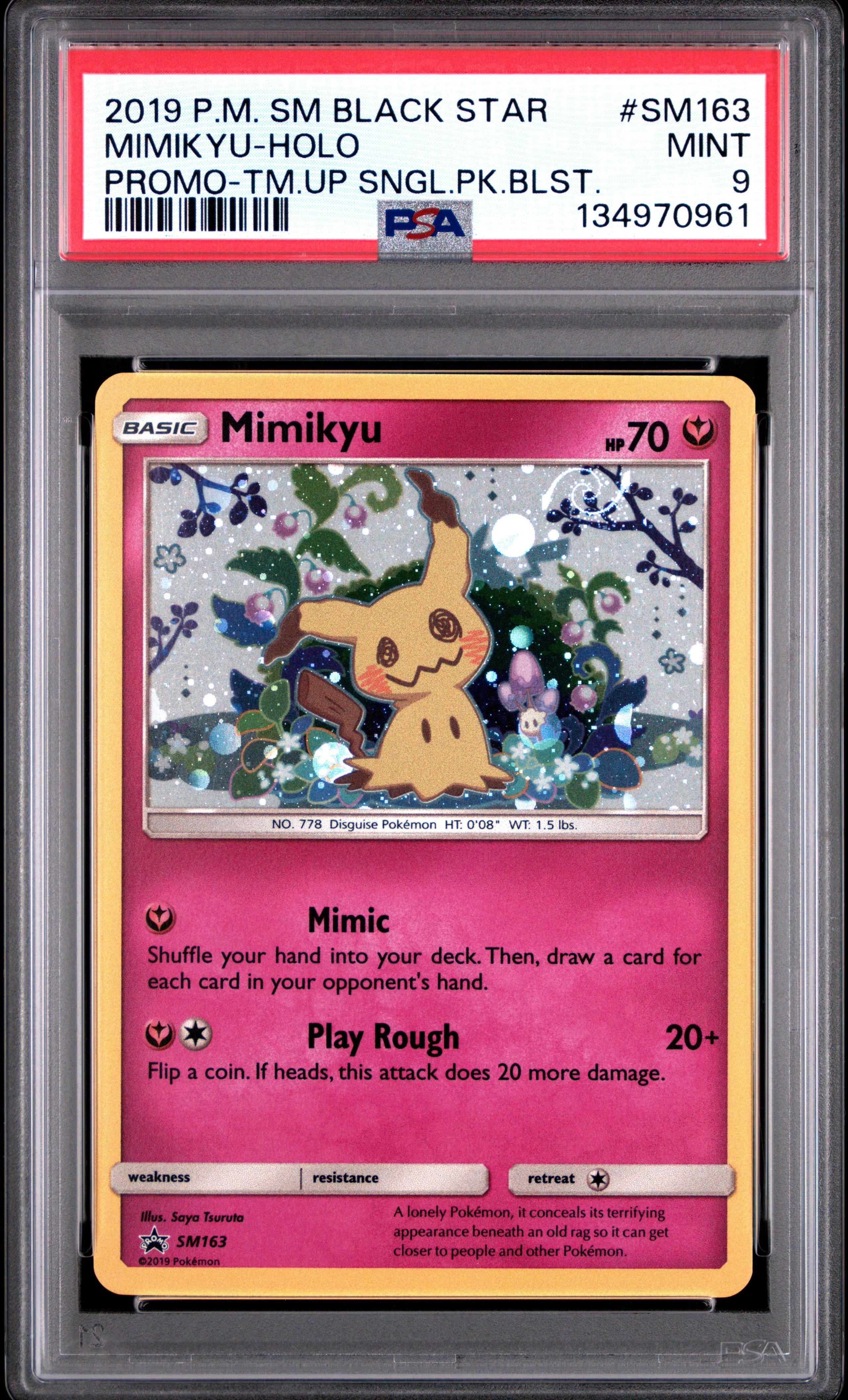 ポケモンカード Mimikyu SM163 2019 Pokemon Sm Black Star Promo Sm163 Mimikyu-holo Team Up Single