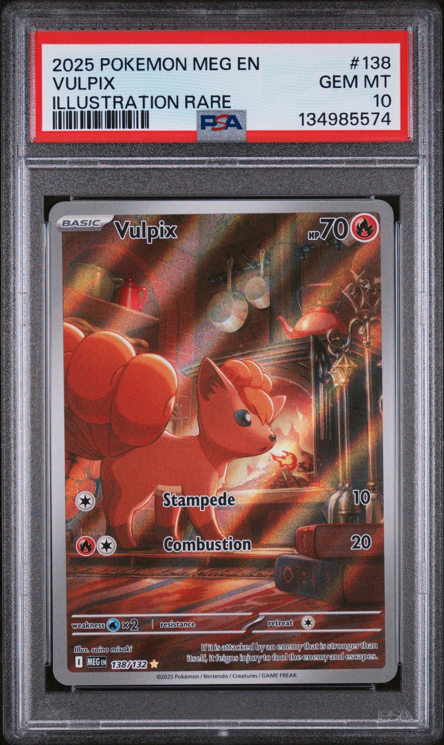 2025 Pokemon Meg En-mega Evolution 138 Vulpix Illustration Rare