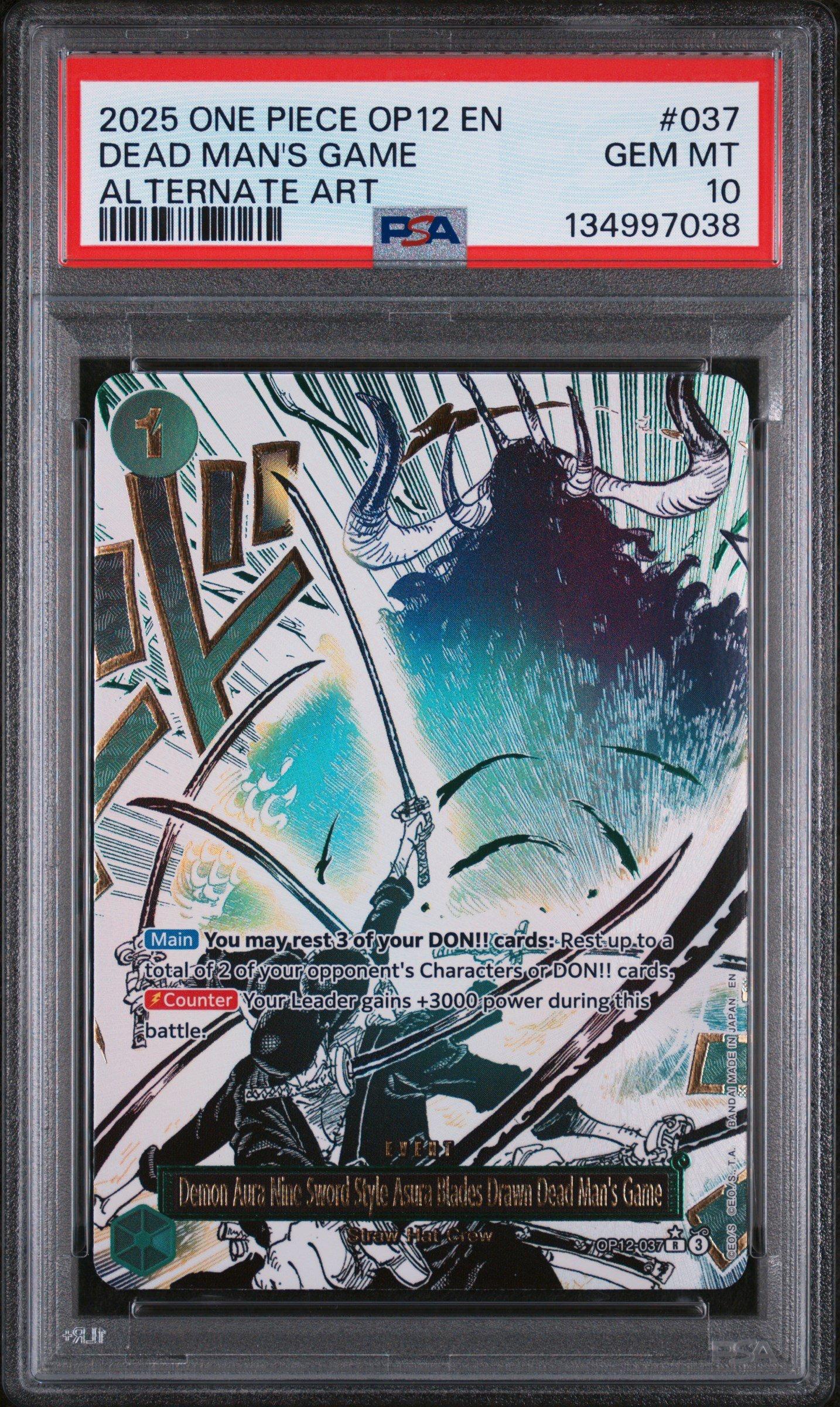 2025 One Piece Op12-legacy Of The Master 037 Demon Aura Nine-sword
