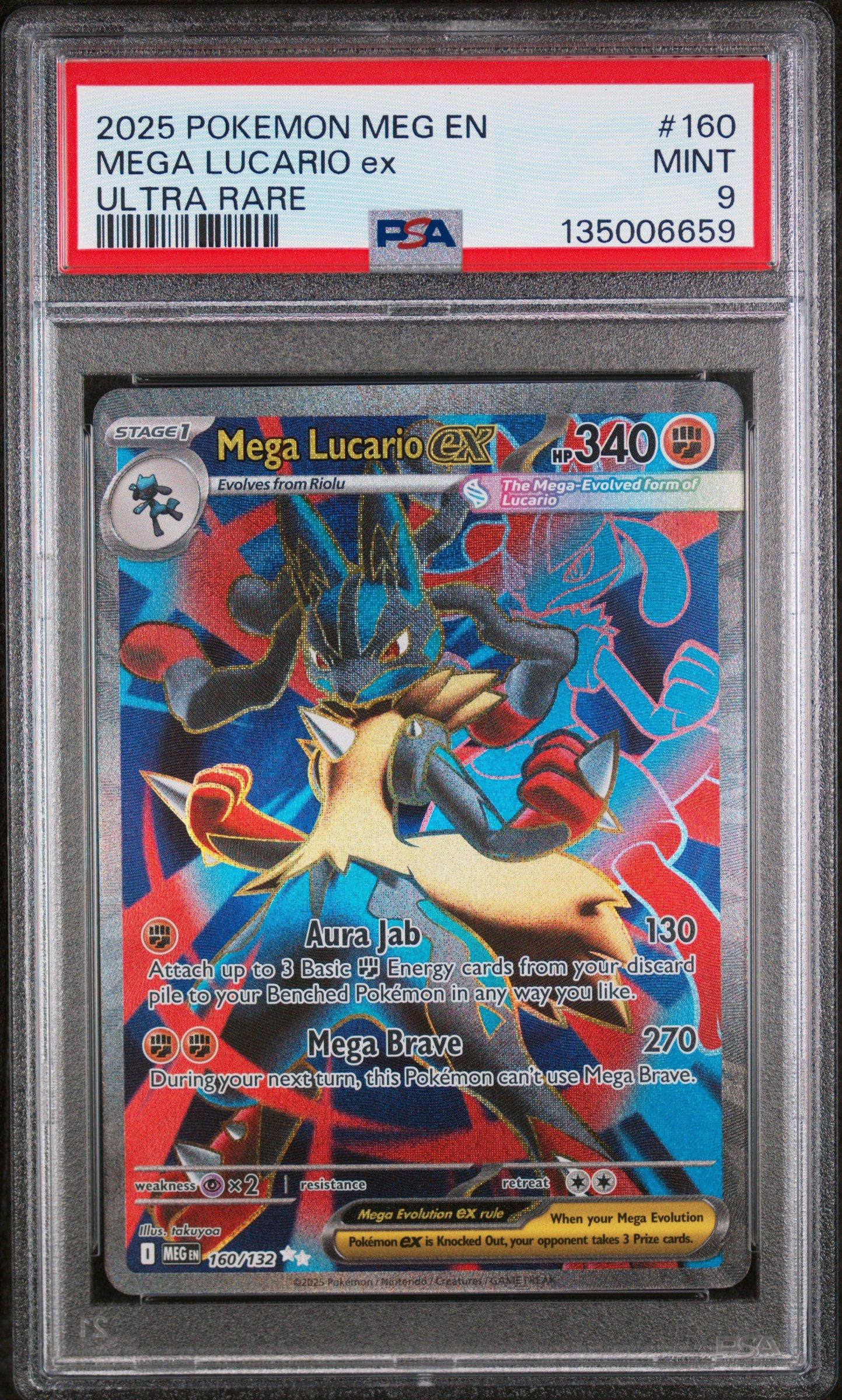 2025 Pokemon Meg En-mega Evolution 160 Mega Lucario Ex Ultra Rare