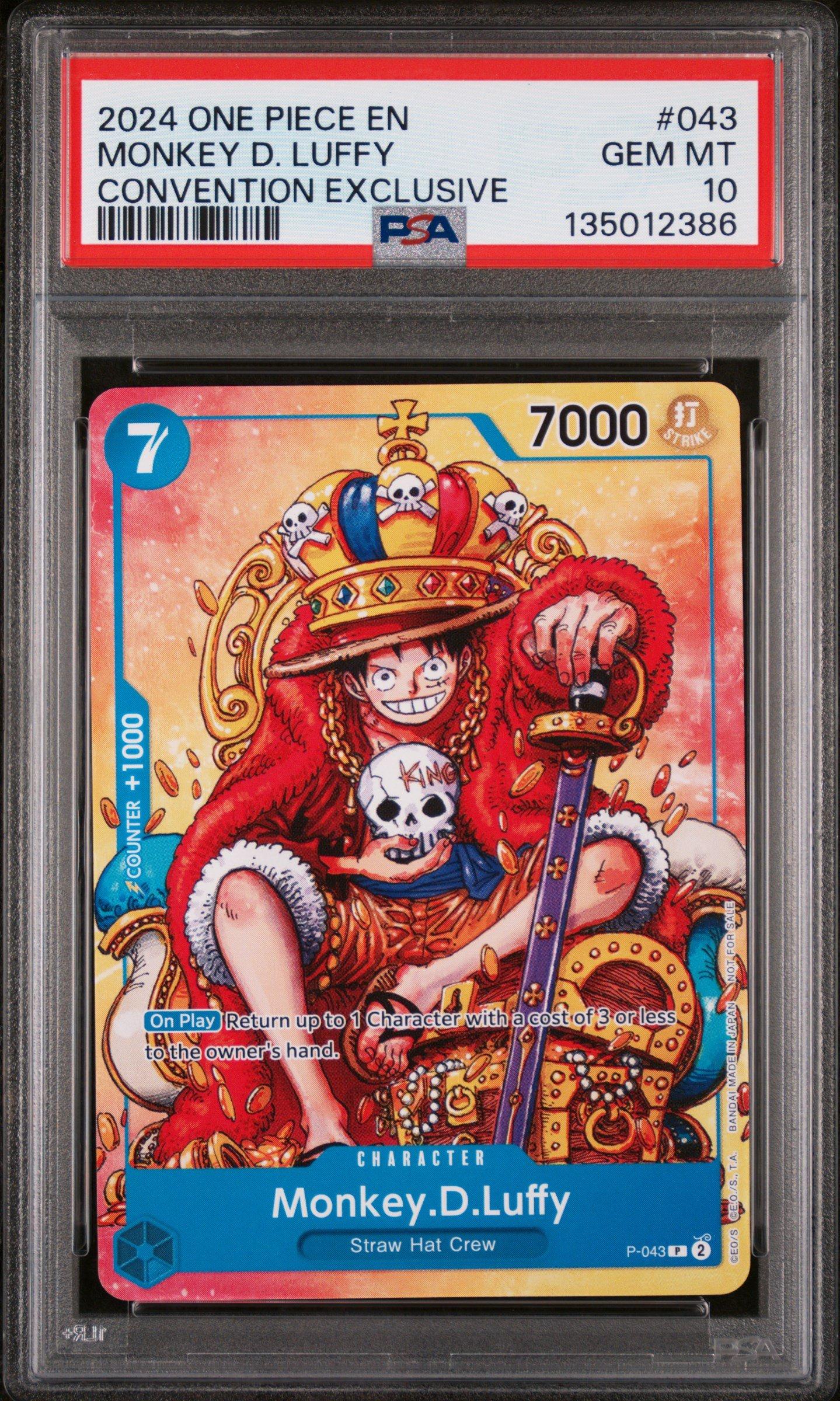 2024 One Piece Promos 043 Monkey D. Luffy Convention Exclusive PSA