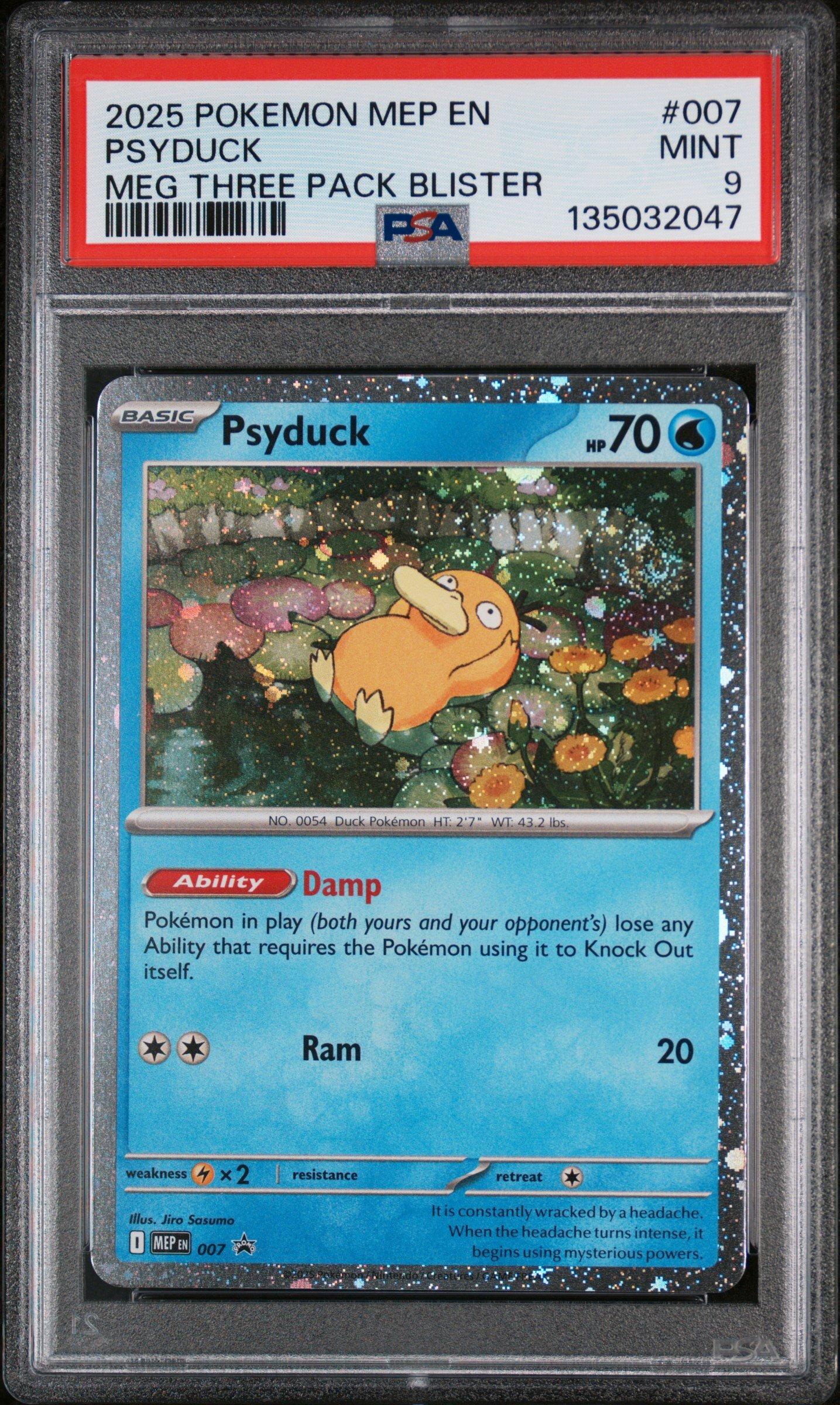 2025 Pokemon Mep En-me Black Star Promo 007 Psyduck Mega Evolution