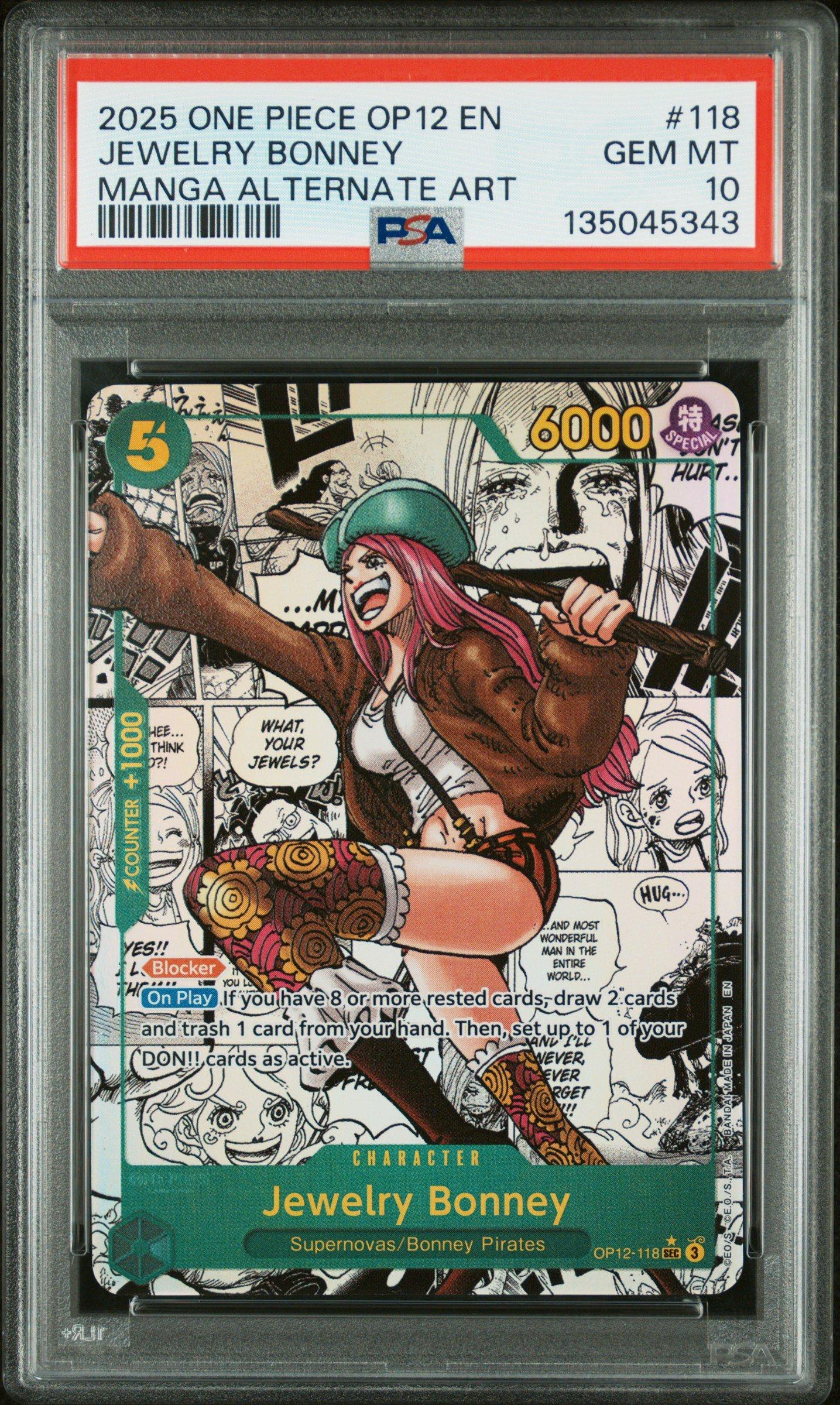 2025 One Piece Op12-legacy Of The Master 118 Jewelry Bonney Manga