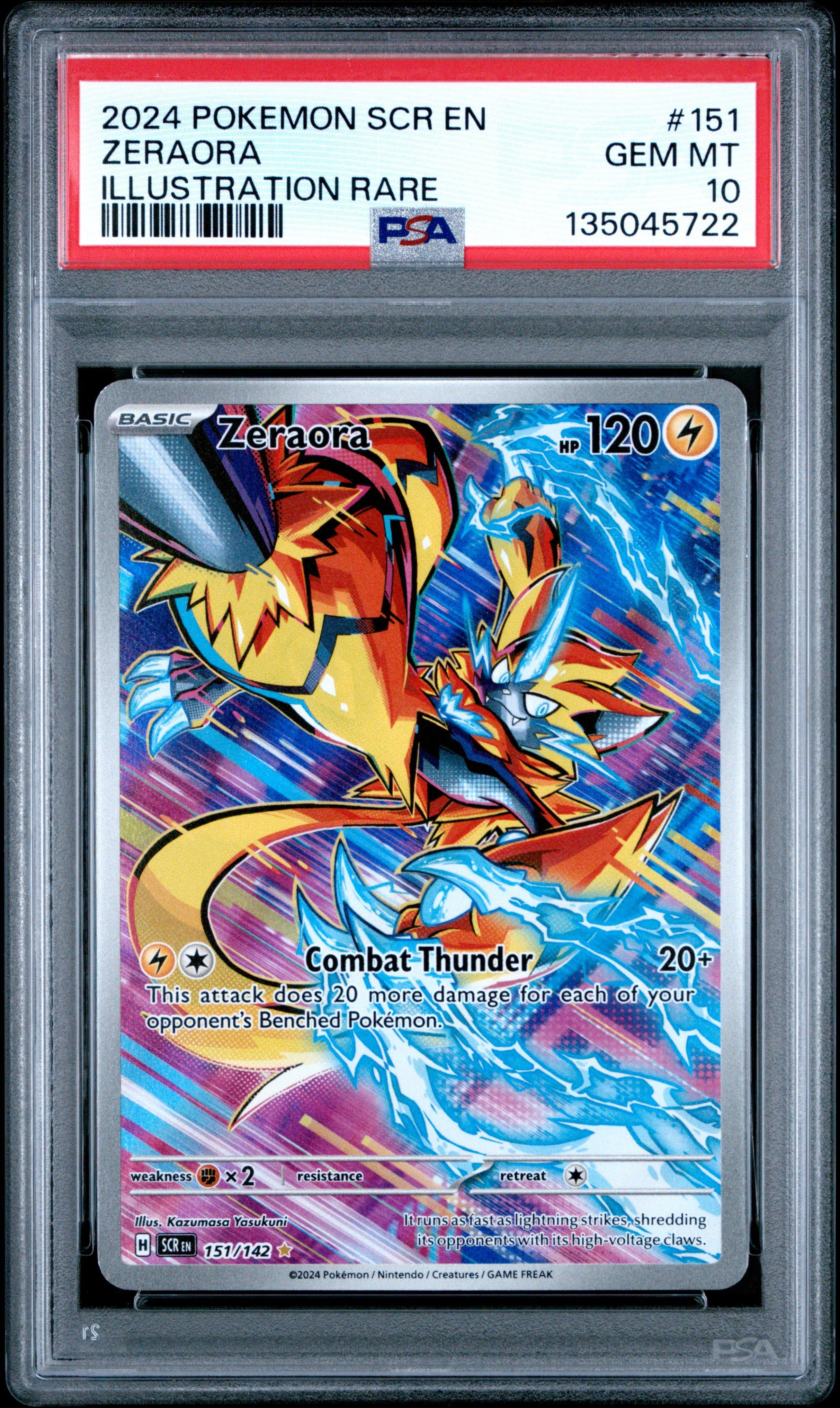 2024 Pokemon Scr En-stellar Crown 151 Zeraora Illustration Rare