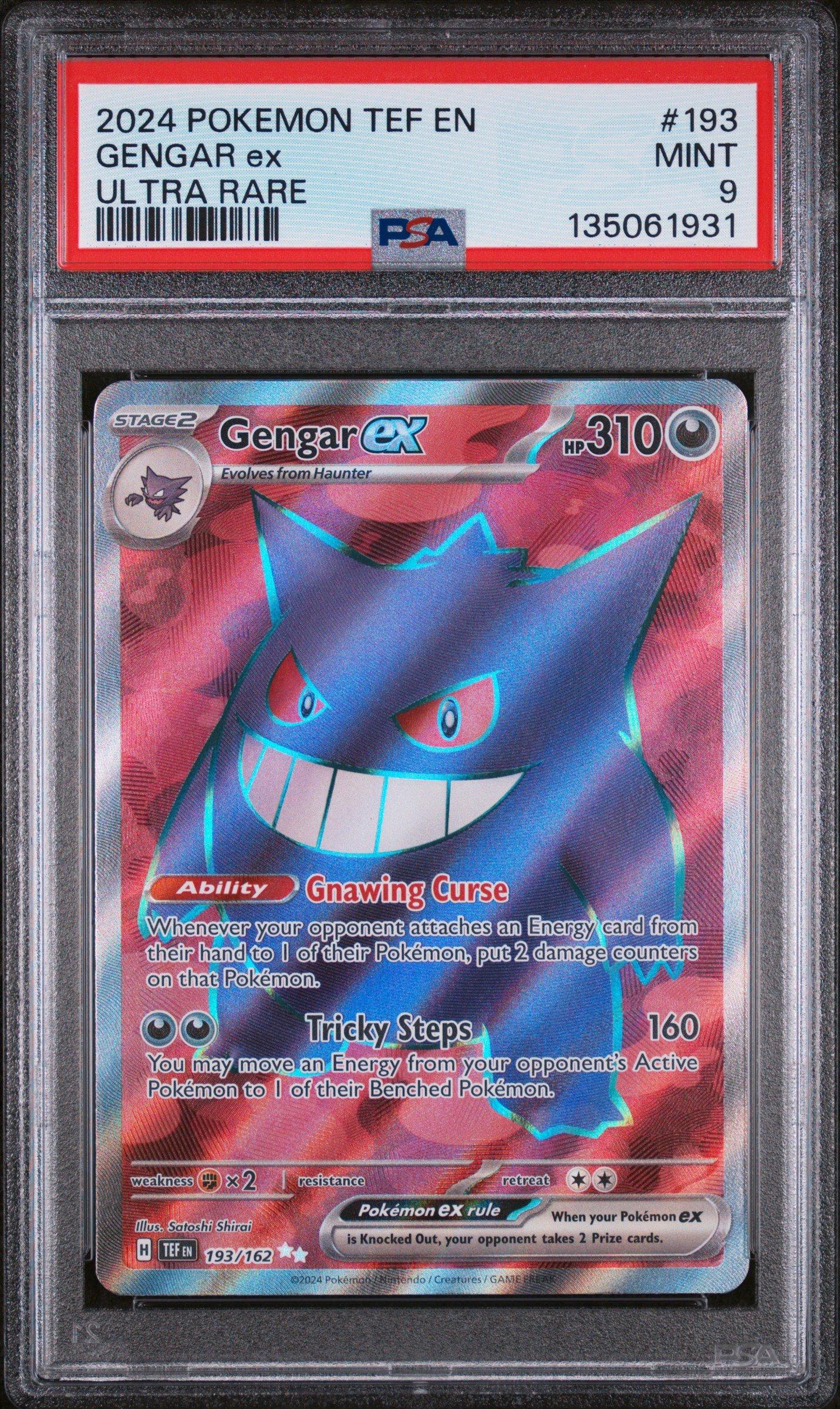 gengar pokemon card graded Mega EX 284 217 (Graded) Case this item offers a spectacular aesthetic for a gallery 2024 Pokemon Tef En-temporal Forces