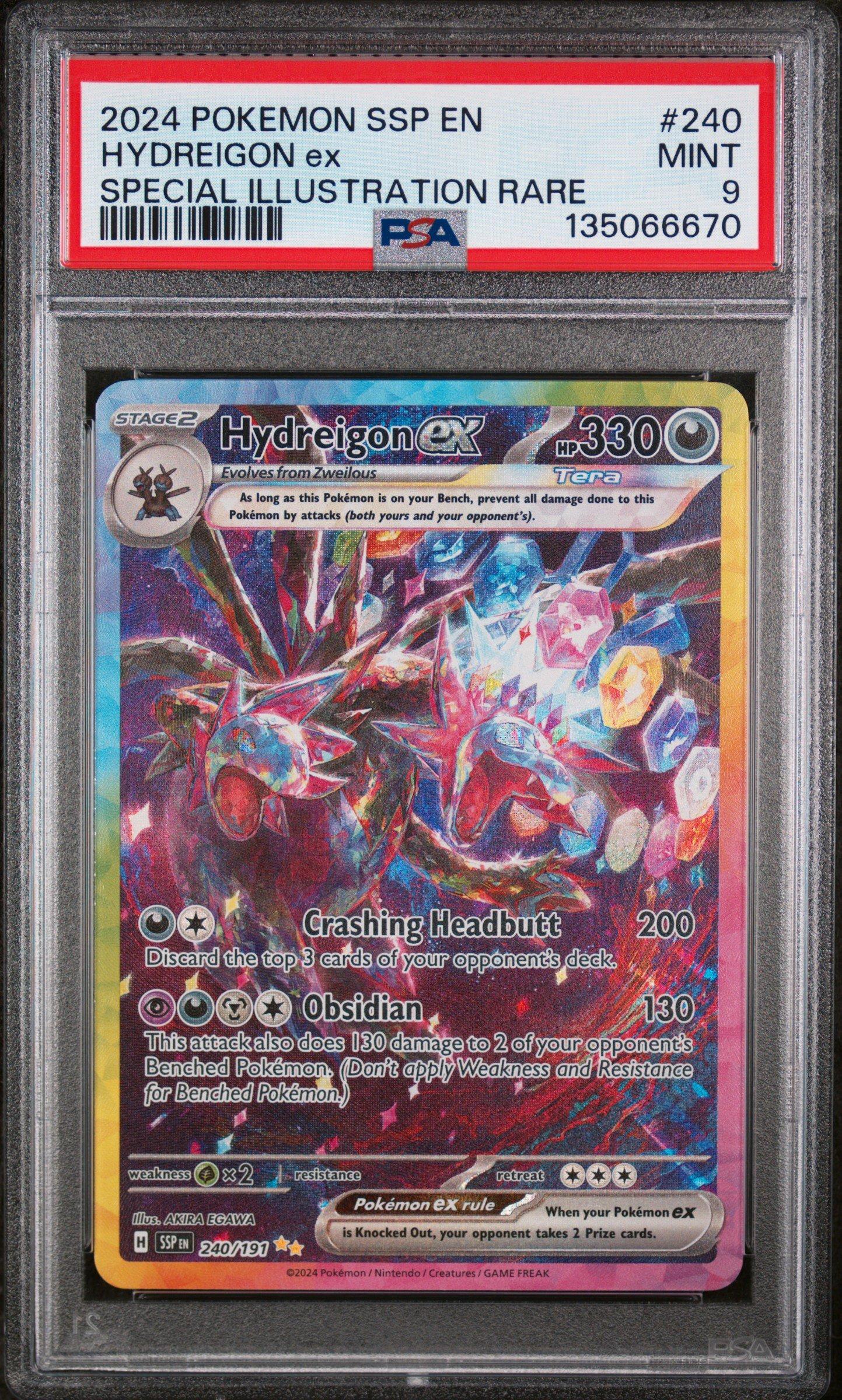 2024 Pokemon Ssp En-Surging Sparks 240 Hydreigon Ex Special Illustration Rare PSA 9