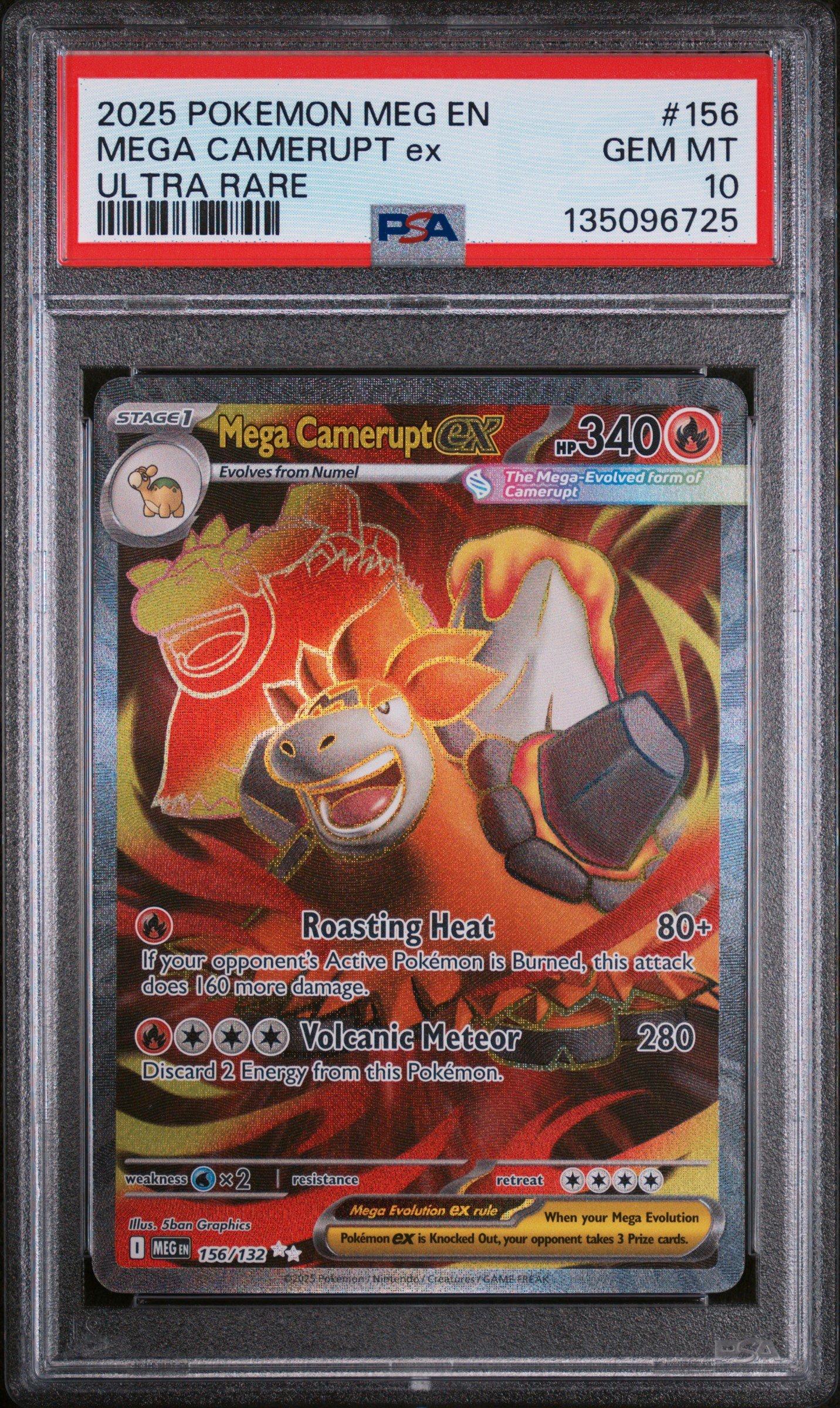 2025 Pokemon Meg En-mega Evolution 156 Mega Camerupt Ex Ultra Rare
