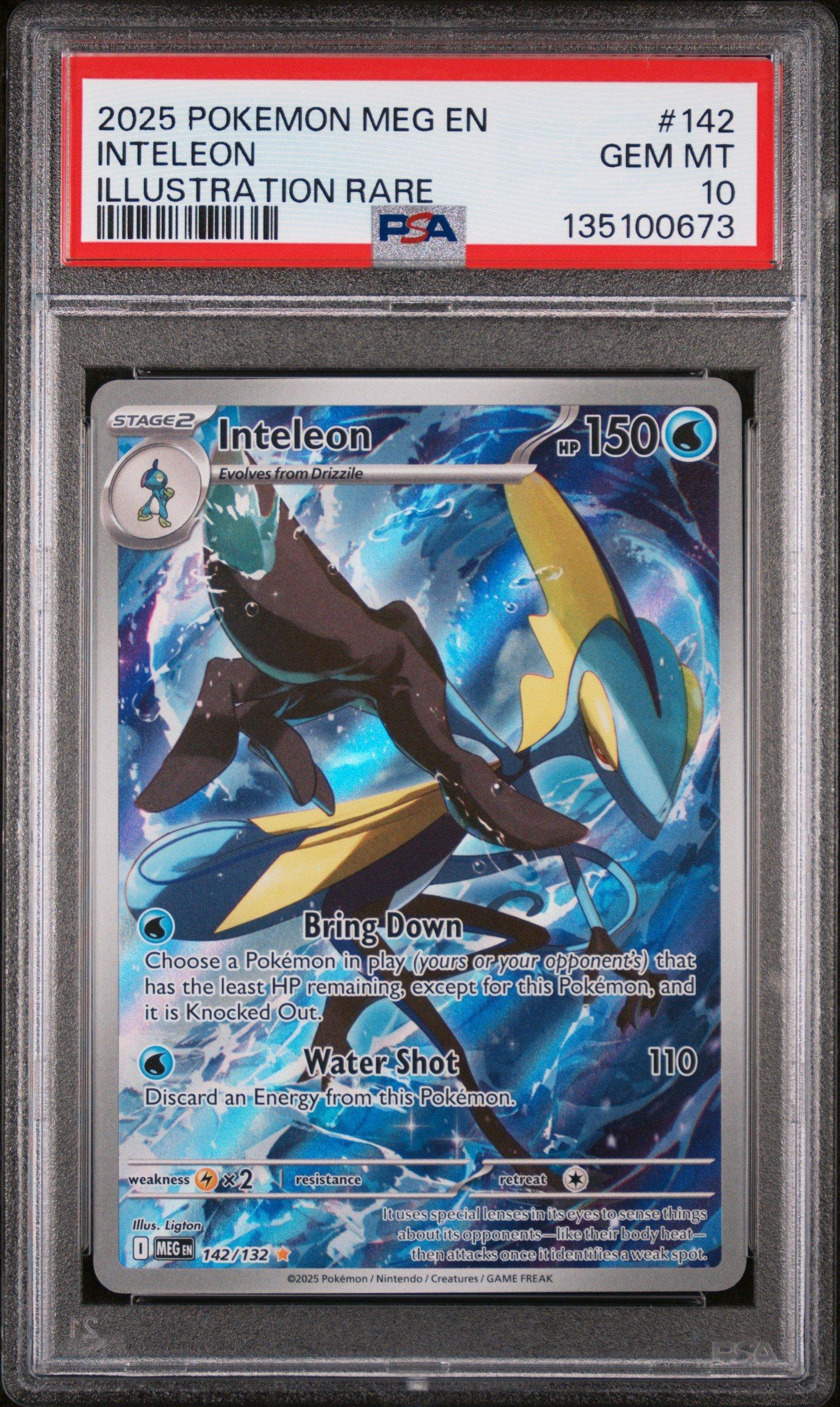 2025 ポケモン インテレオン アートレア PSA10 2025 Pokemon Meg En-mega Evolution 142 Inteleon Illustration Rare