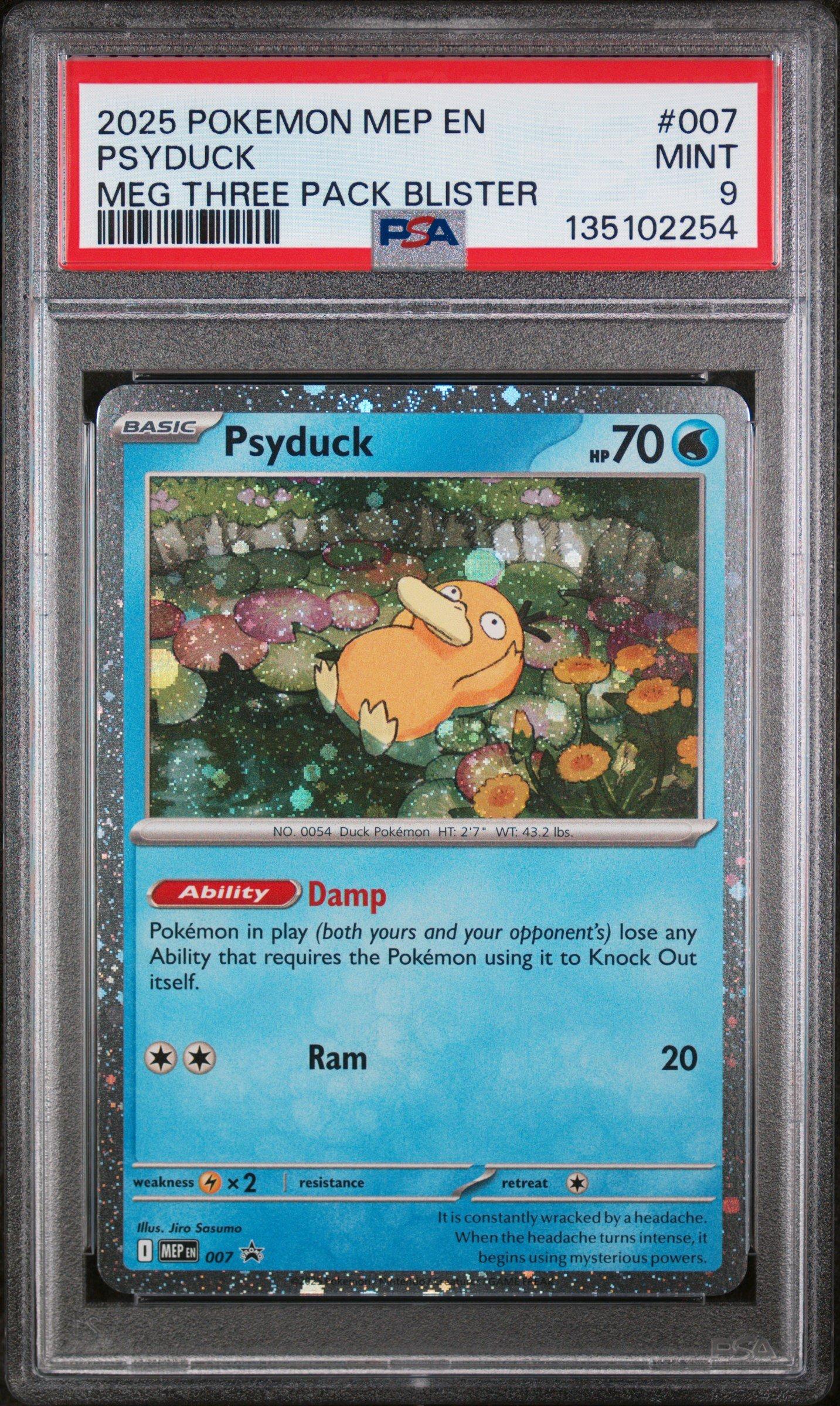 2025 Pokemon Mep En-me Black Star Promo 007 Psyduck Mega Evolution