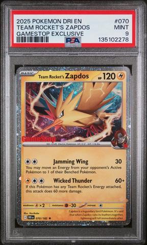 2025 Pokemon Dri En-destined Rivals 070 Team Rocket's Zapdos