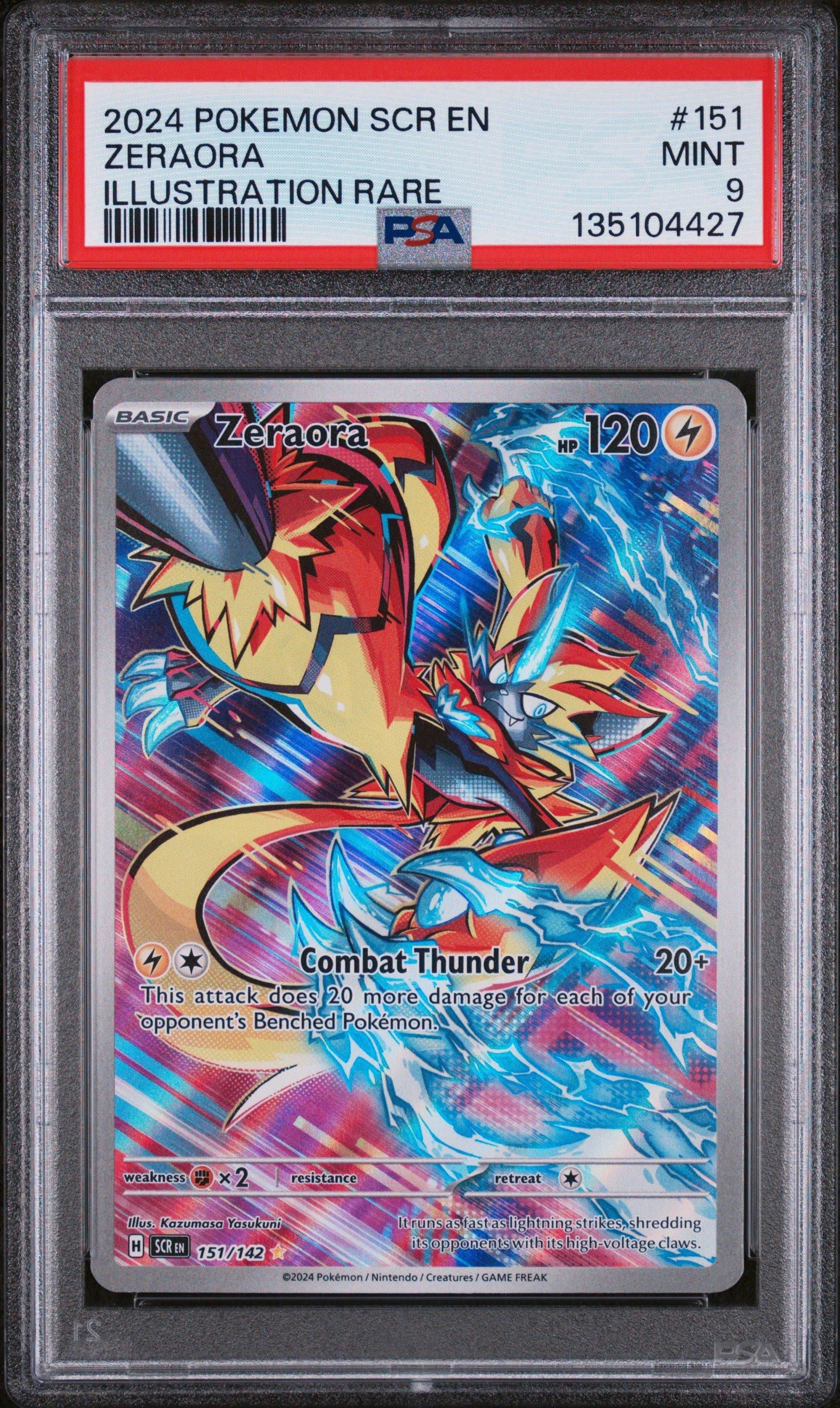 2024 Pokemon Scr En-stellar Crown 151 Zeraora Illustration Rare