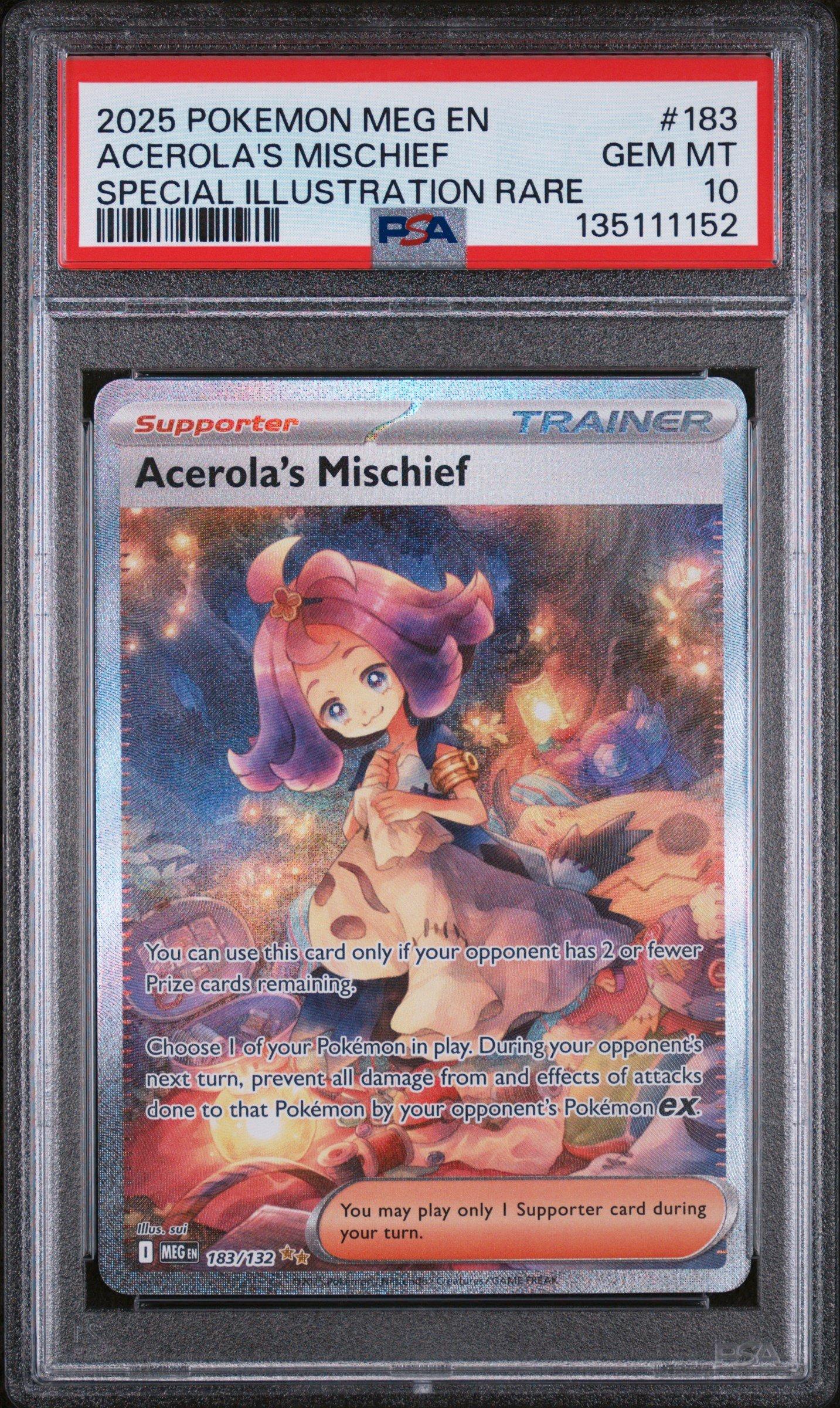 2025 Pokemon Meg En-mega Evolution 183 Acerola's Mischief Special