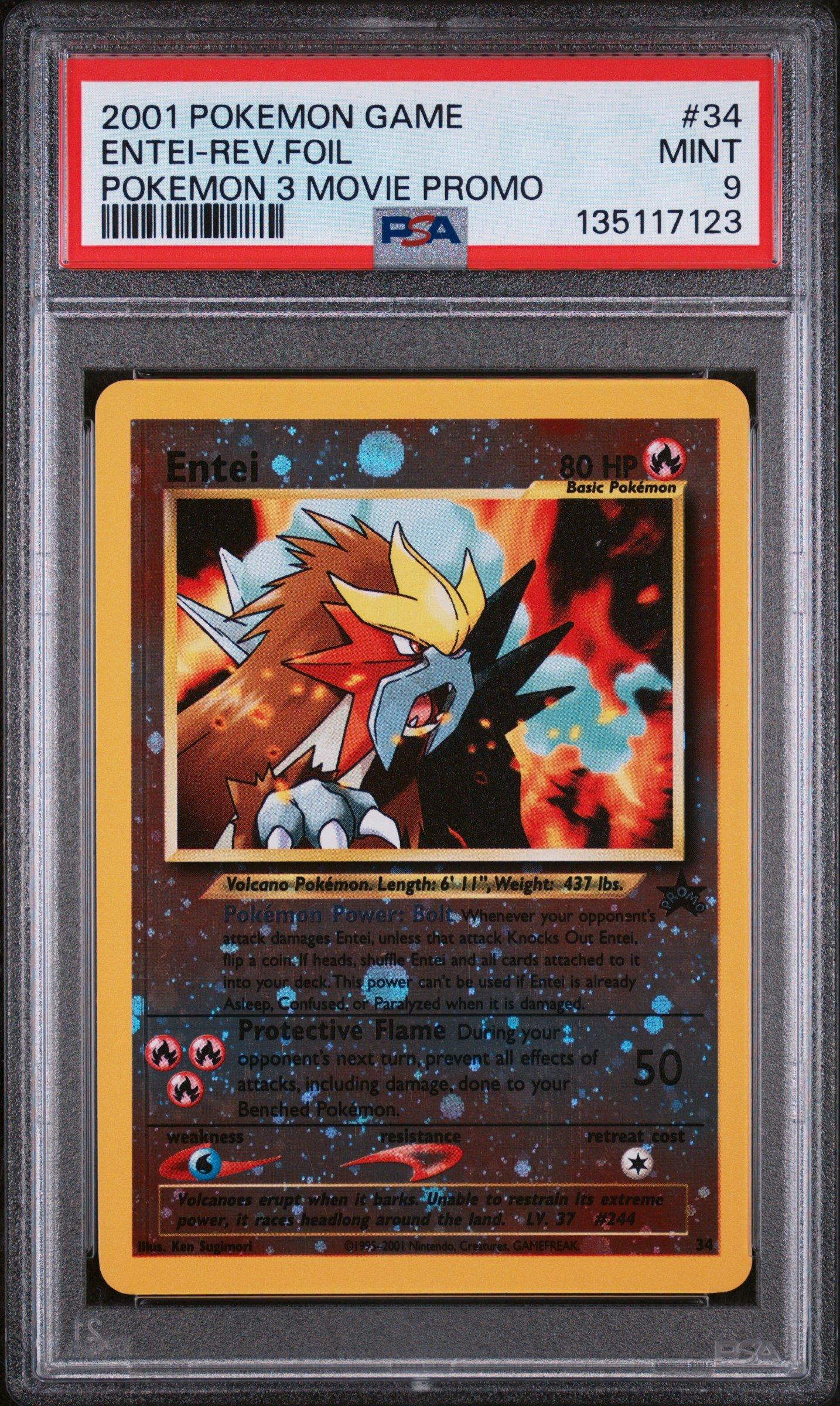 entei pokemon card promo PSA 10 - GEM MT] #244 - This listing is for a Pokemon promo reverse holo card. Entei (P Promo 43) -