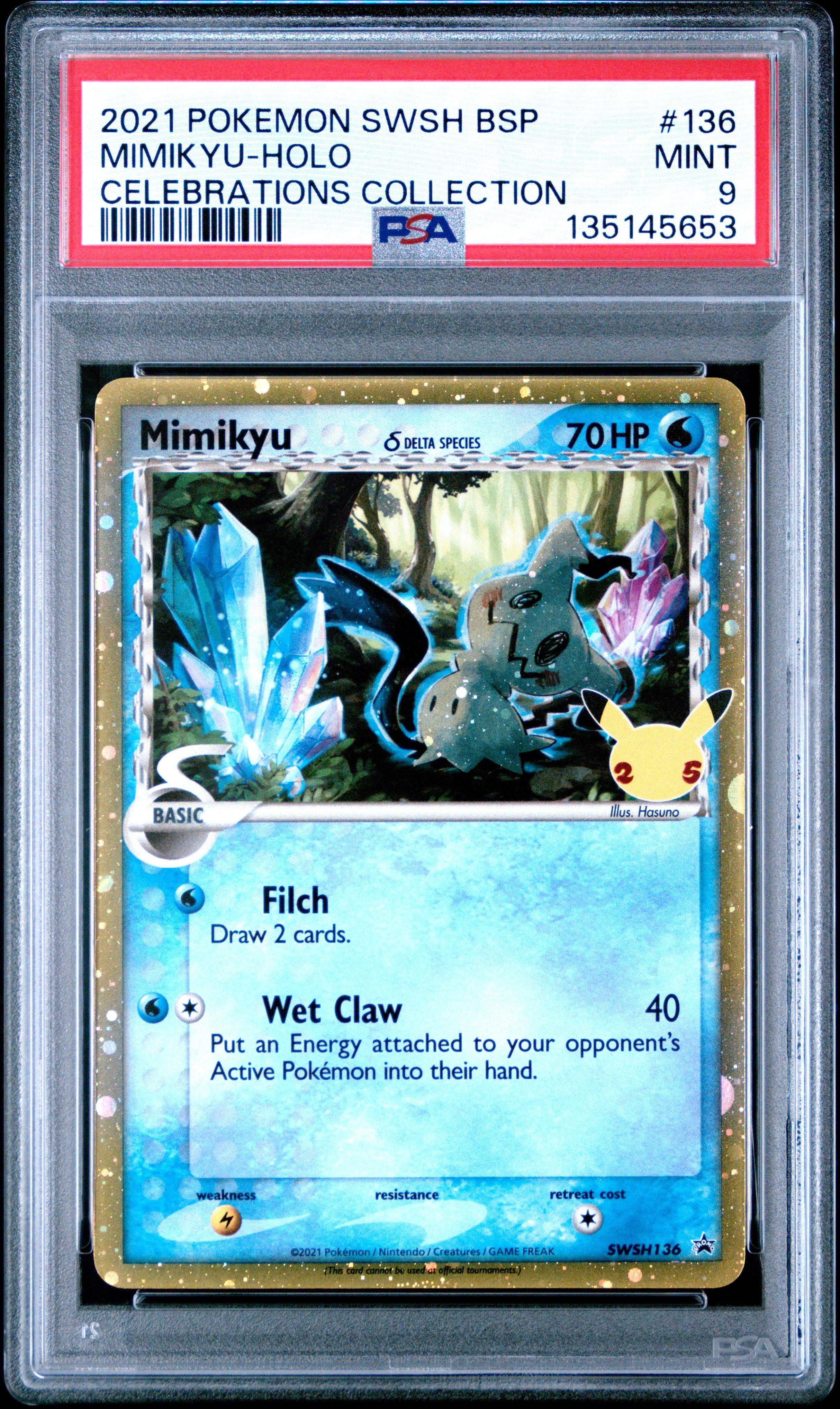 2021 Pokemon Swsh Black Star Promo 136 Mimikyu-holo Celebrations