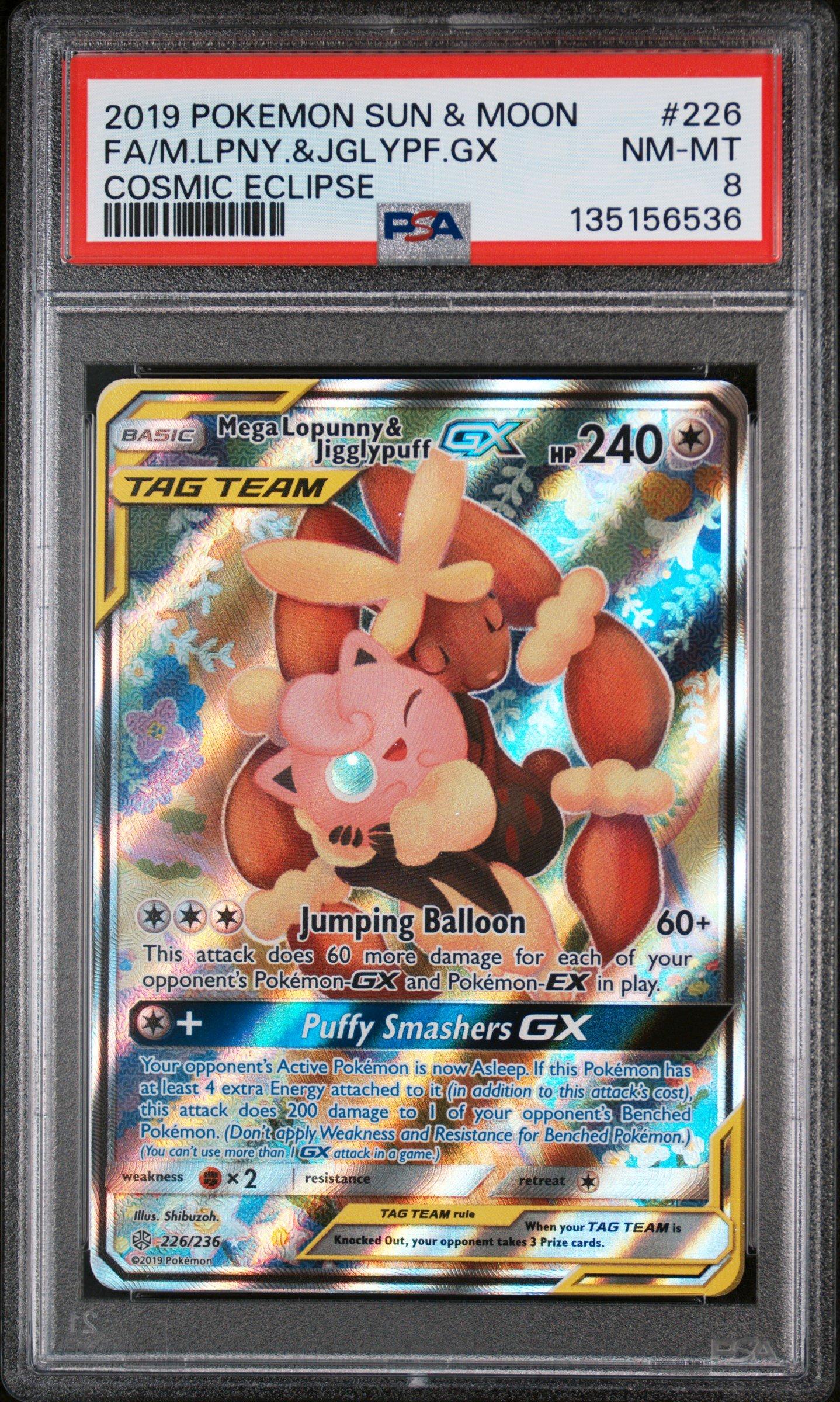 2019 Pokemon Sun & Moon Cosmic Eclipse 226 Full Art/mega Lopunny