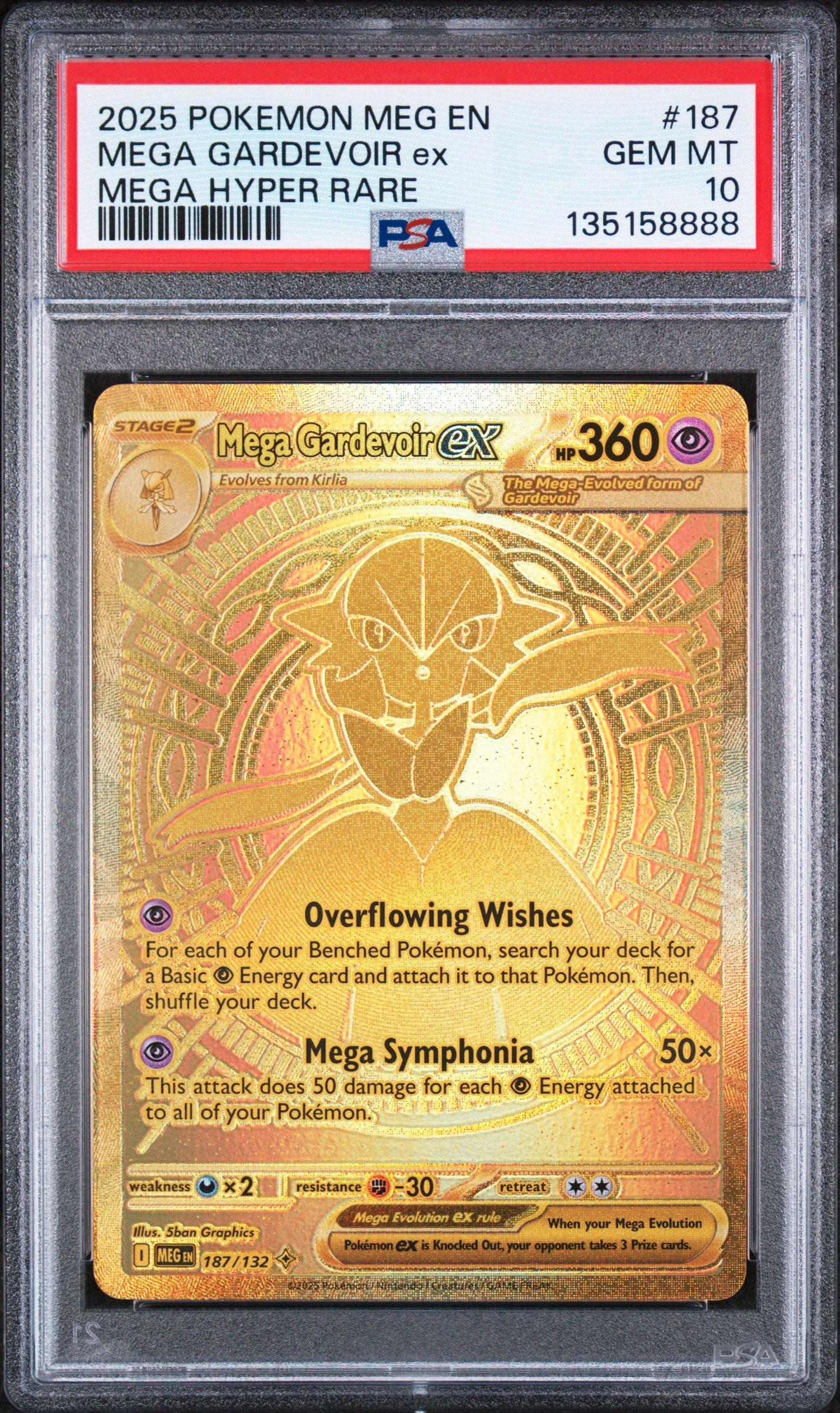 2025 Pokemon Meg En-mega Evolution 187 Mega Gardevoir Ex Mega