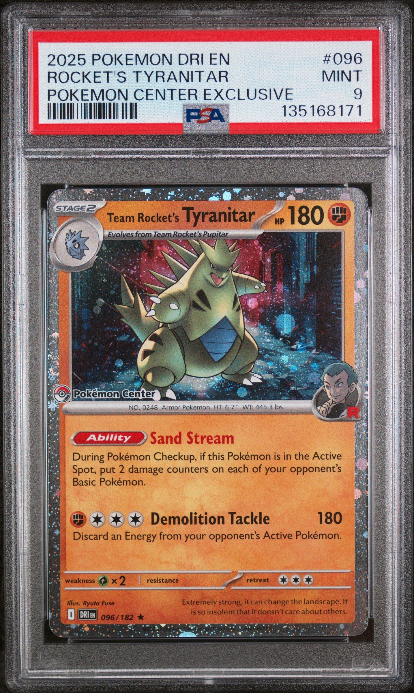 2025 Pokemon Dri En-destined Rivals 096 Team Rocket's Tyranitar