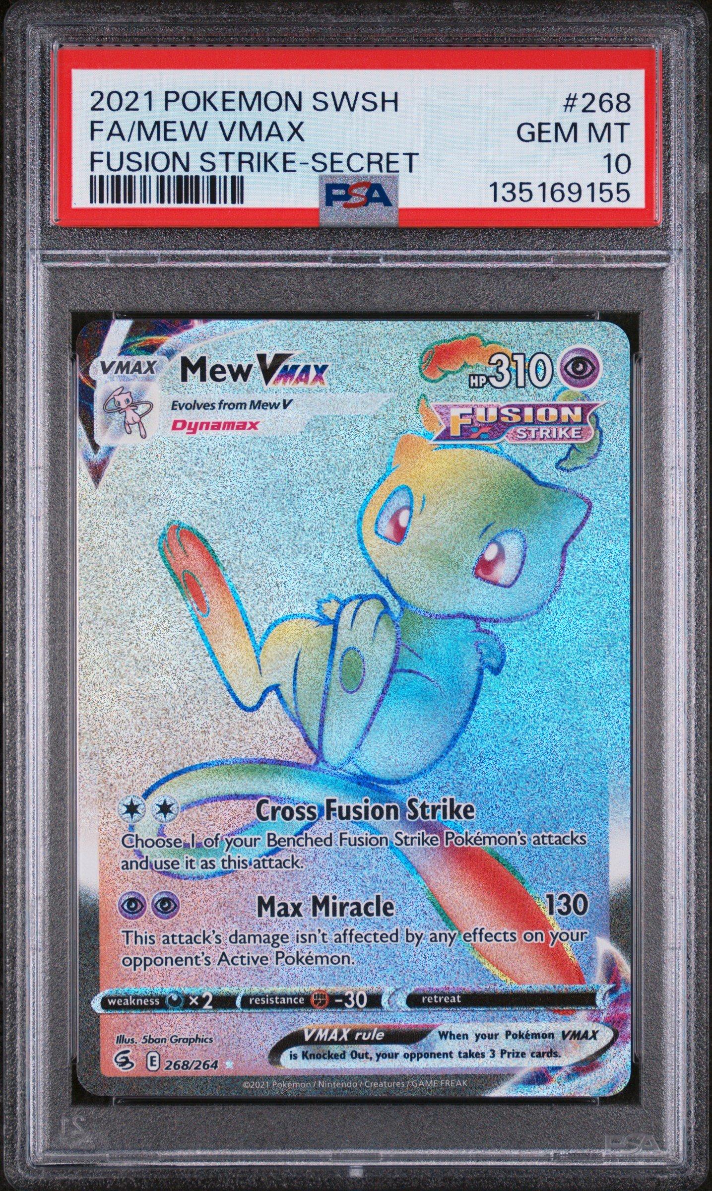 2021 Pokemon Sword & Shield Fusion Strike 268 Full Art/mew Vmax